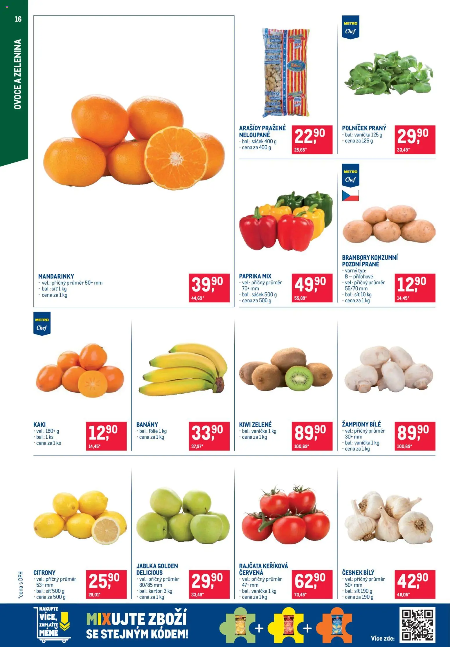 Makro leták - Pro milovníky jídla od 19.11.2025 | Strana: 16 | Produkty: Mandarinky, Paprika, Citróny, Česnek