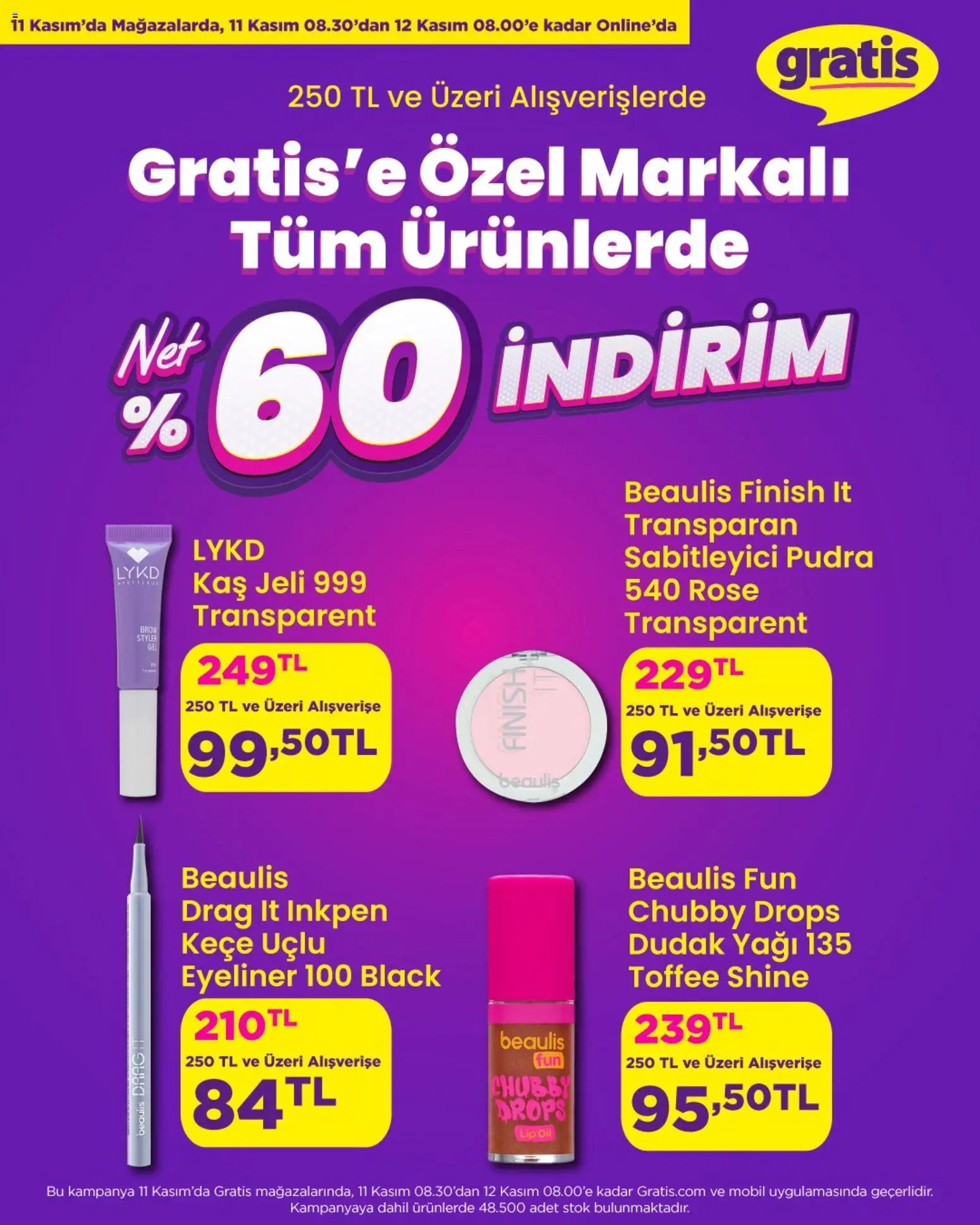 Gratis Black İndirim - 11.11.2025 tarihinden itibaren geçerlidir | Sayfa: 8 | Ürünler: Eyeliner, Pudra