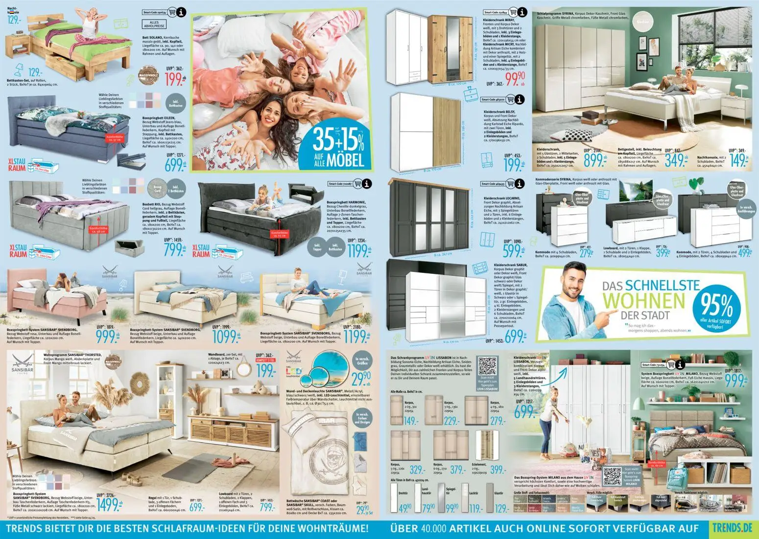 Trends Prospekt 	 – gültig ab 17.01.2026 | Seite: 2 | Produkte: Bett, Decke, Boxspringbett, Jeans