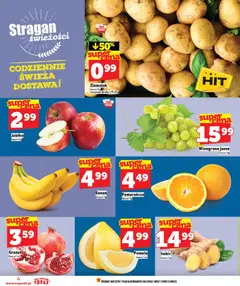 Pogląd oferty "Topaz Gazetka" - ważna od 29.01.2026 | Strona: 4 | Produkty: Imbir, Winogrono, Pomelo, Banan