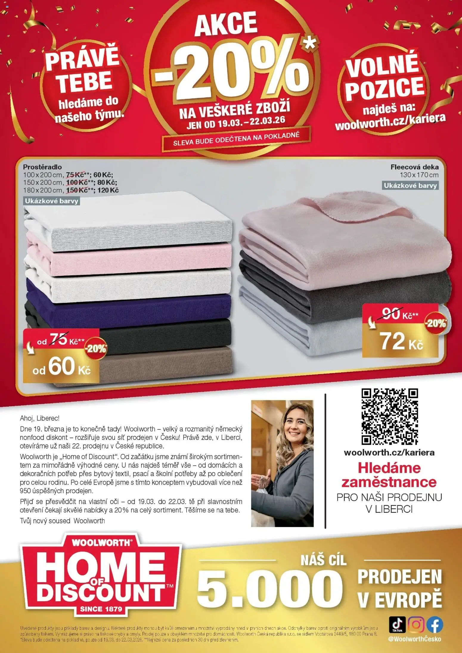 Woolworth leták od 19.03.2026 | Strana: 12 | Produkty: Síť, Deka, Barvy, Fleecová deka