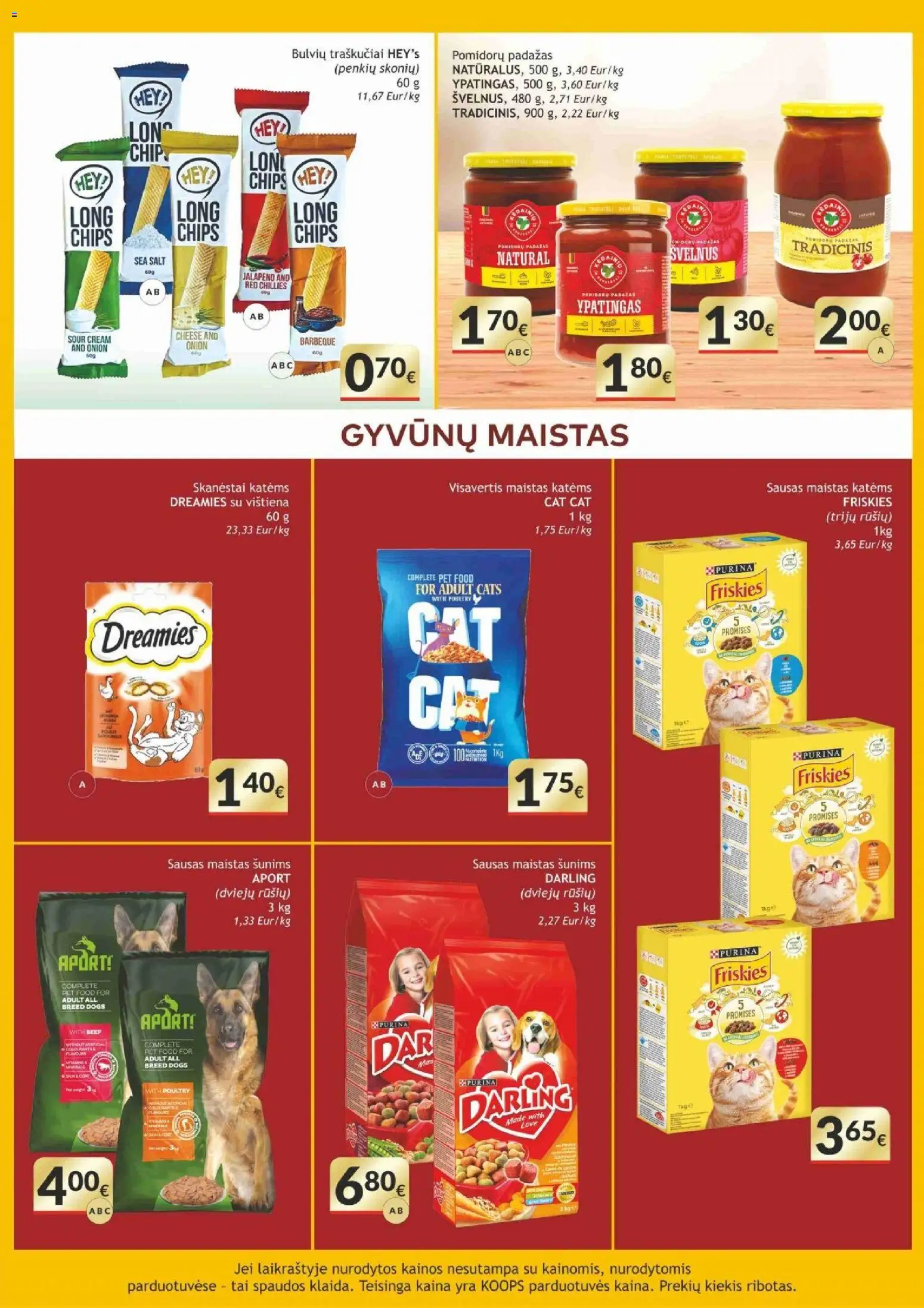 Koops akcijos nuo 05.01.2026 | Puslapis: 12 | Prekių: Košė, Pica, Greitai paruošiami makaronai, Makaronai