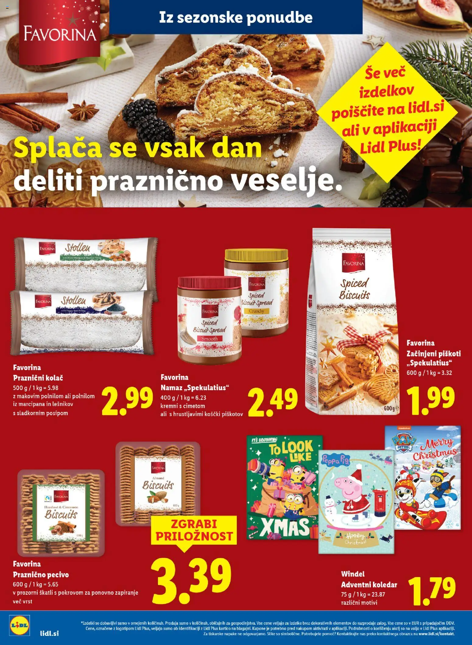 Novi Lidl katalog ponudbe – veljaven od 06.11.2025 | Stran: 14 | Izdelki: Kolač, Namaz, Piskoti