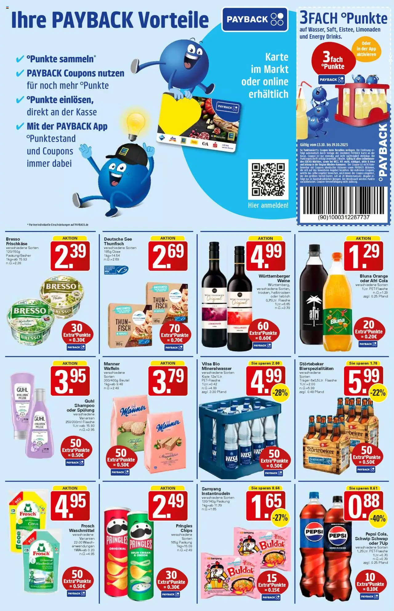 WEZ Prospekt – gültig ab 13.10.2025 | Seite: 15 | Produkte: Cola, Waschmittel, Pepsi, Chips