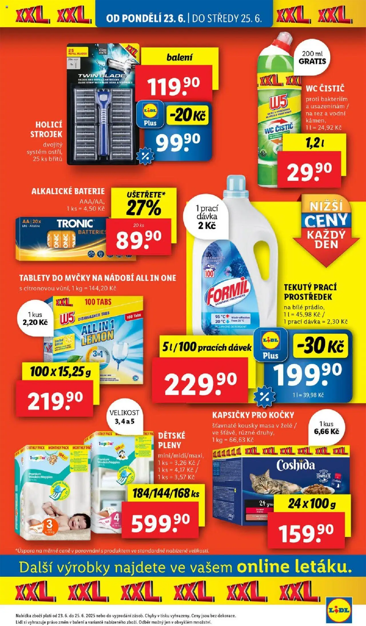Lidl leták od 23.06.2025 | Strana: 23 | Produkty: Prací prostředek, Nádobí, Wc, W5