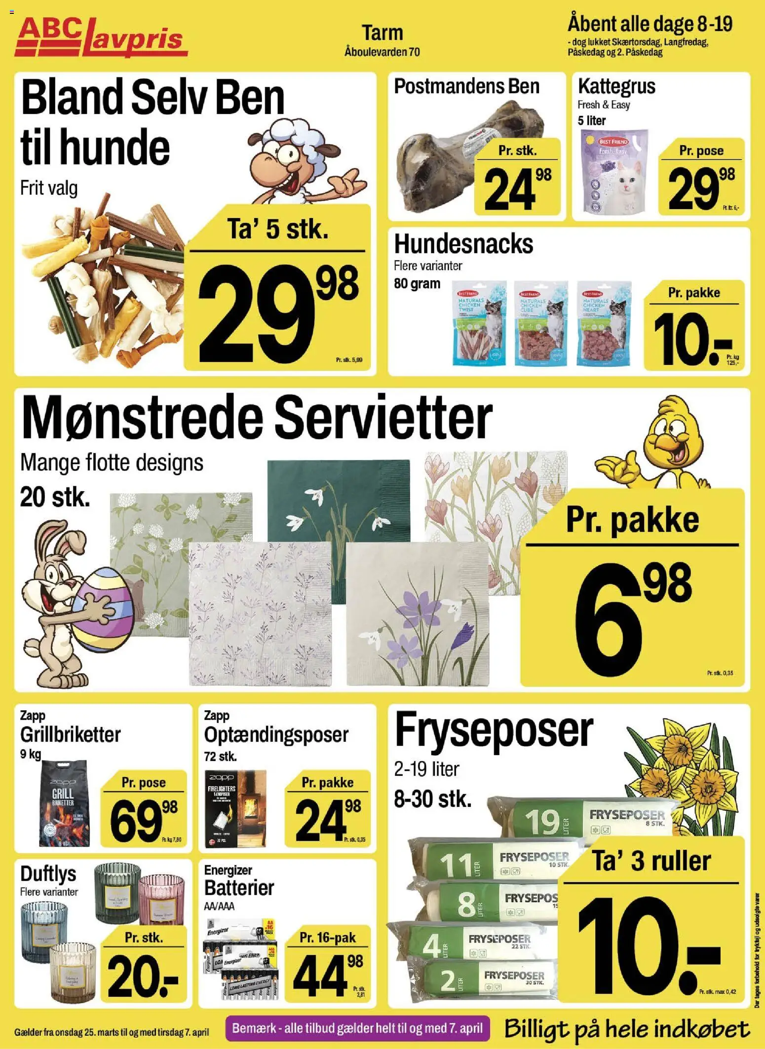 Abc Lavpris tilbudsavis – gyldig fra 25.03.2026 | Side: 16 | Produkter: Batterier, Grill