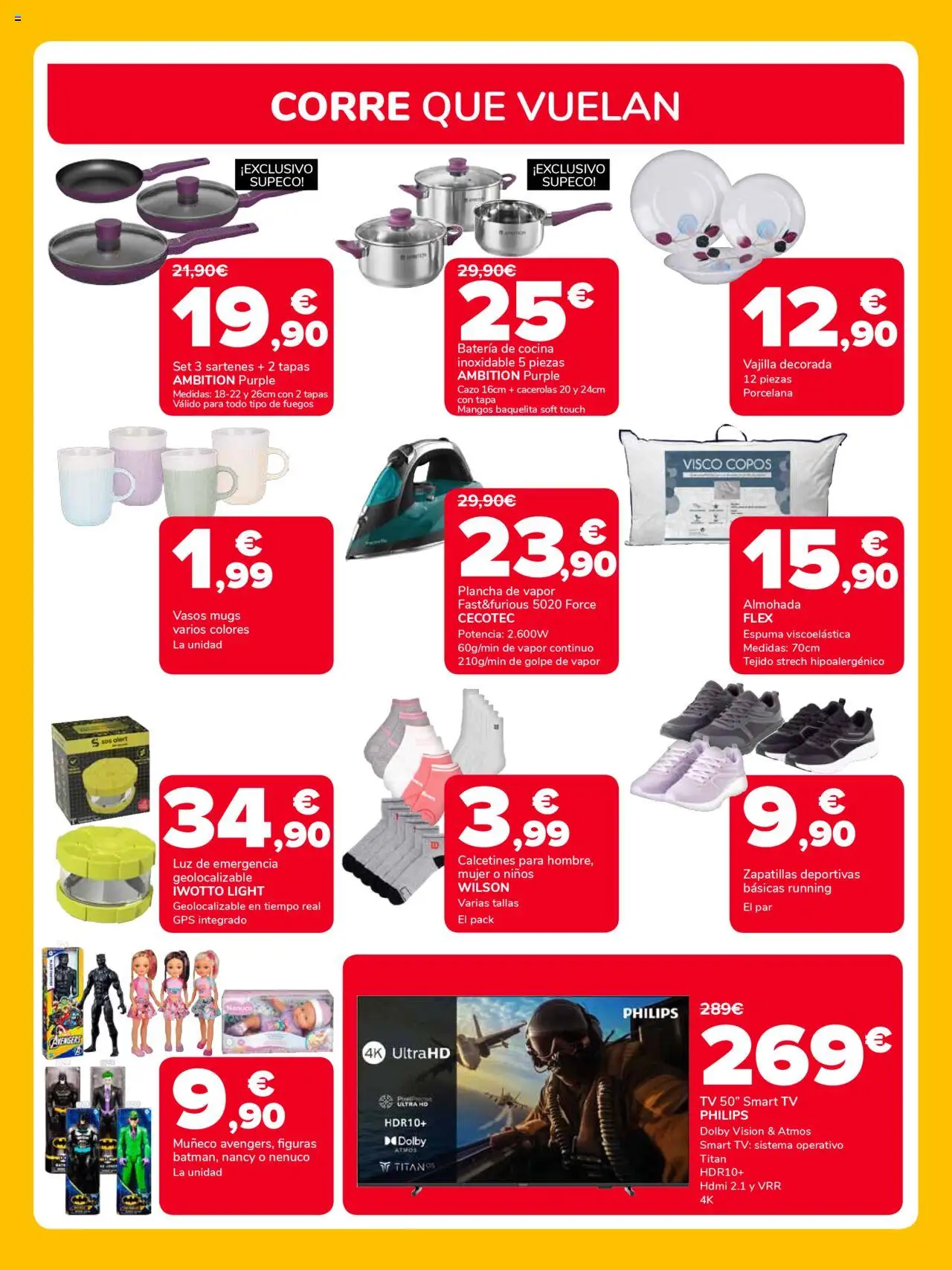 Supeco - Supeco, tu super económico │ válido desde el 02.10.2025 | Página: 6 | Productos: Zapatillas deportivas, Zapatillas, Copos, Batería