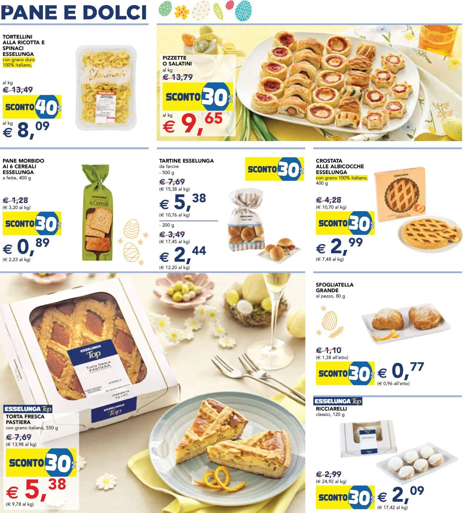 Volantino Esselunga S del 23.03.2026 | Pagina: 9 | Prodotti: Salatini, Pane, Cereali, Top