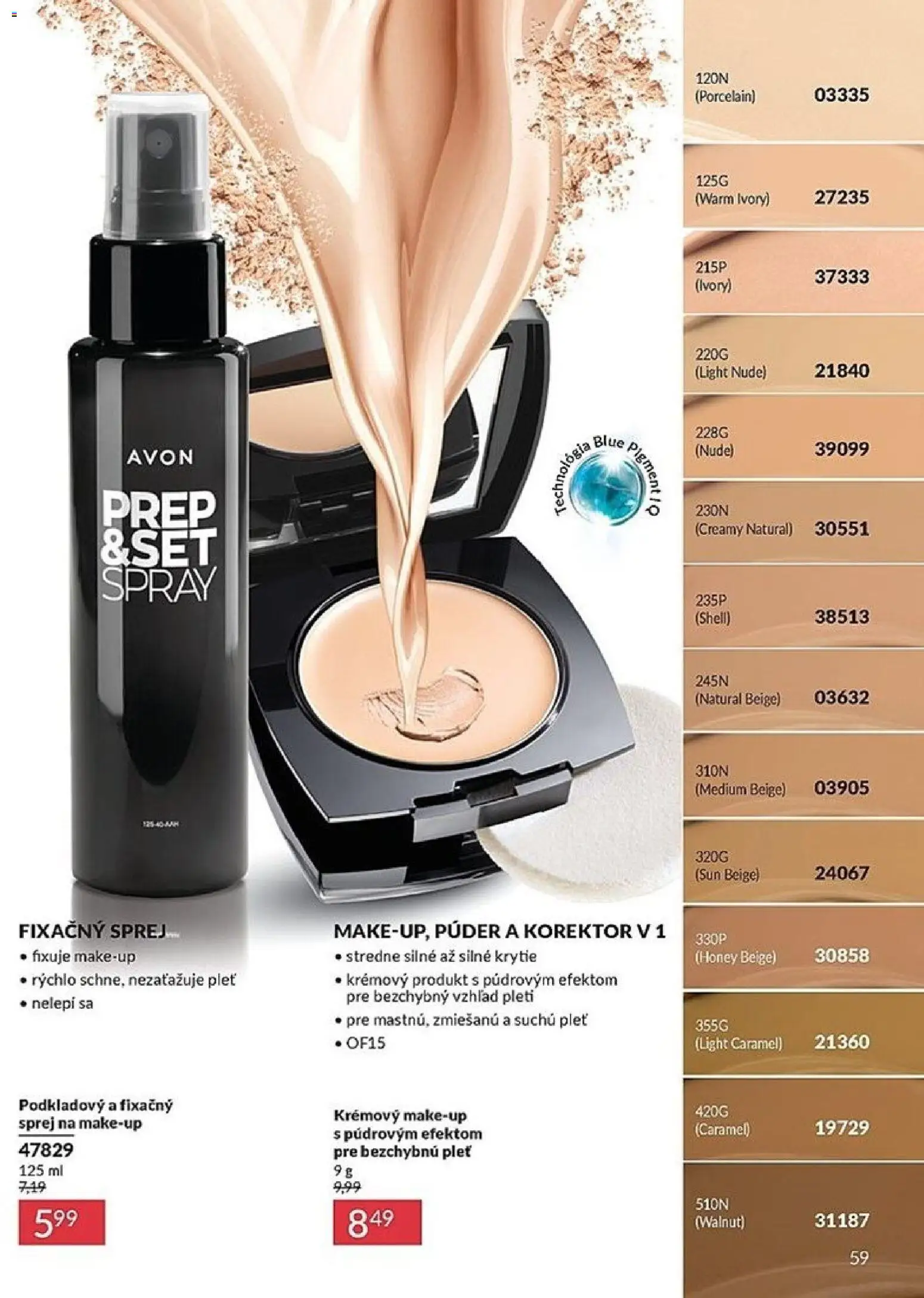 Nové Avon akcie – leták je platný od 01.03.2026 | Strana: 59 | Produkty: Korektor, Púder