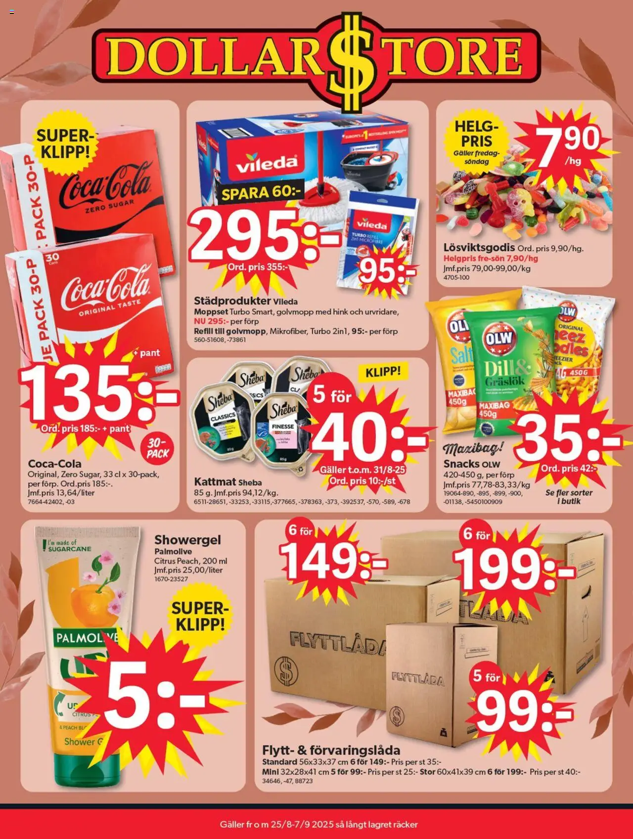 Dollar Store reklamblad aktuell från 25.08.2025 | Sida: 1 | Produkter: Salt, Galler, Hink, Kattmat