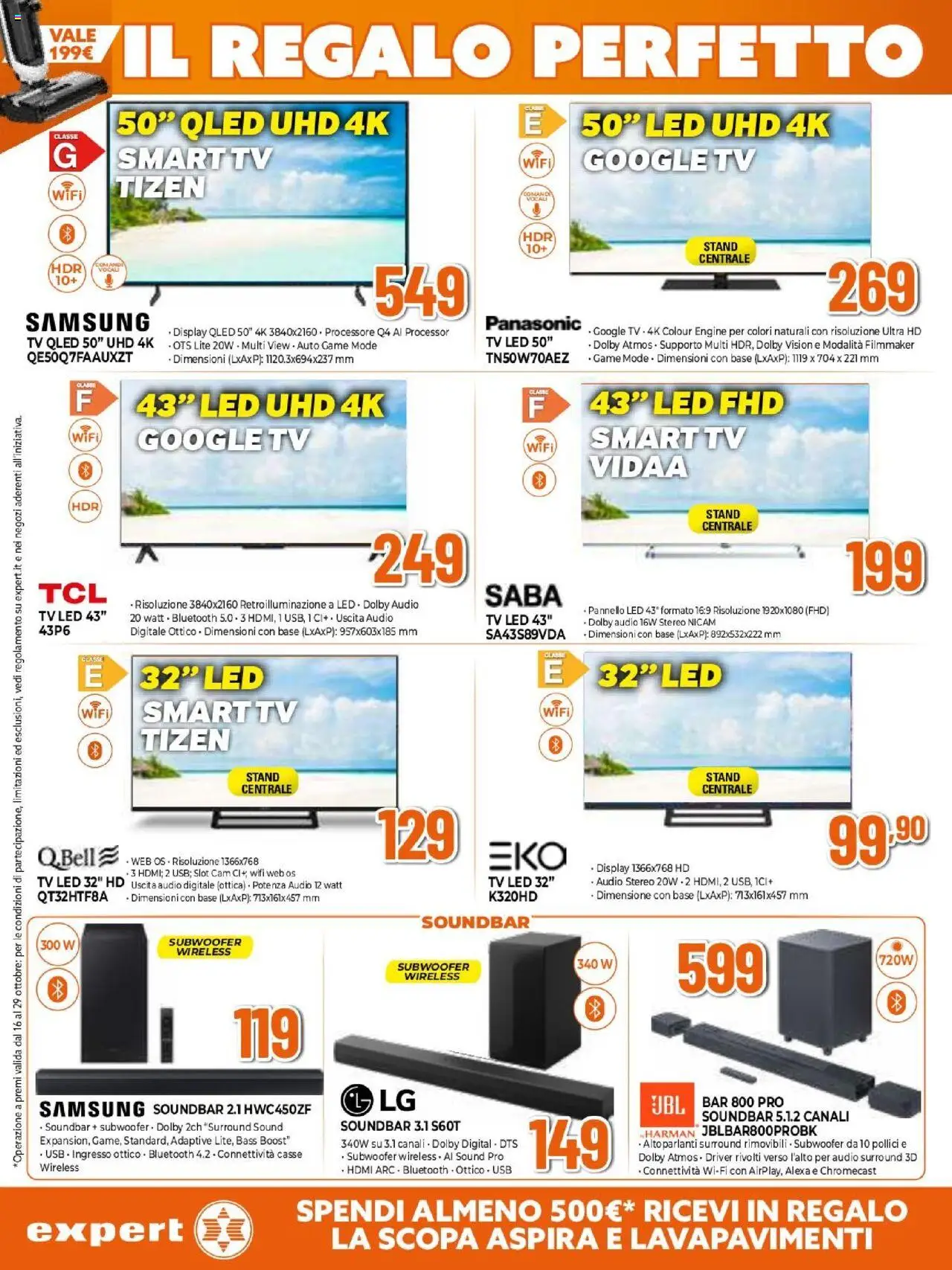 Volantino Expert del 16.10.2025 | Pagina: 14 | Prodotti: smart TV, Soundbar, TV, Audio