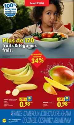 LIDL - Prévisualisation de Banane, Banane (3), (4), (5), (6), (7) ou (8) selon arrivage en supermarché. Le kilo, Catégorie 1, Calibre P20, Variété: Cavendish valide à partir de 23.04.2026 | Page: 2