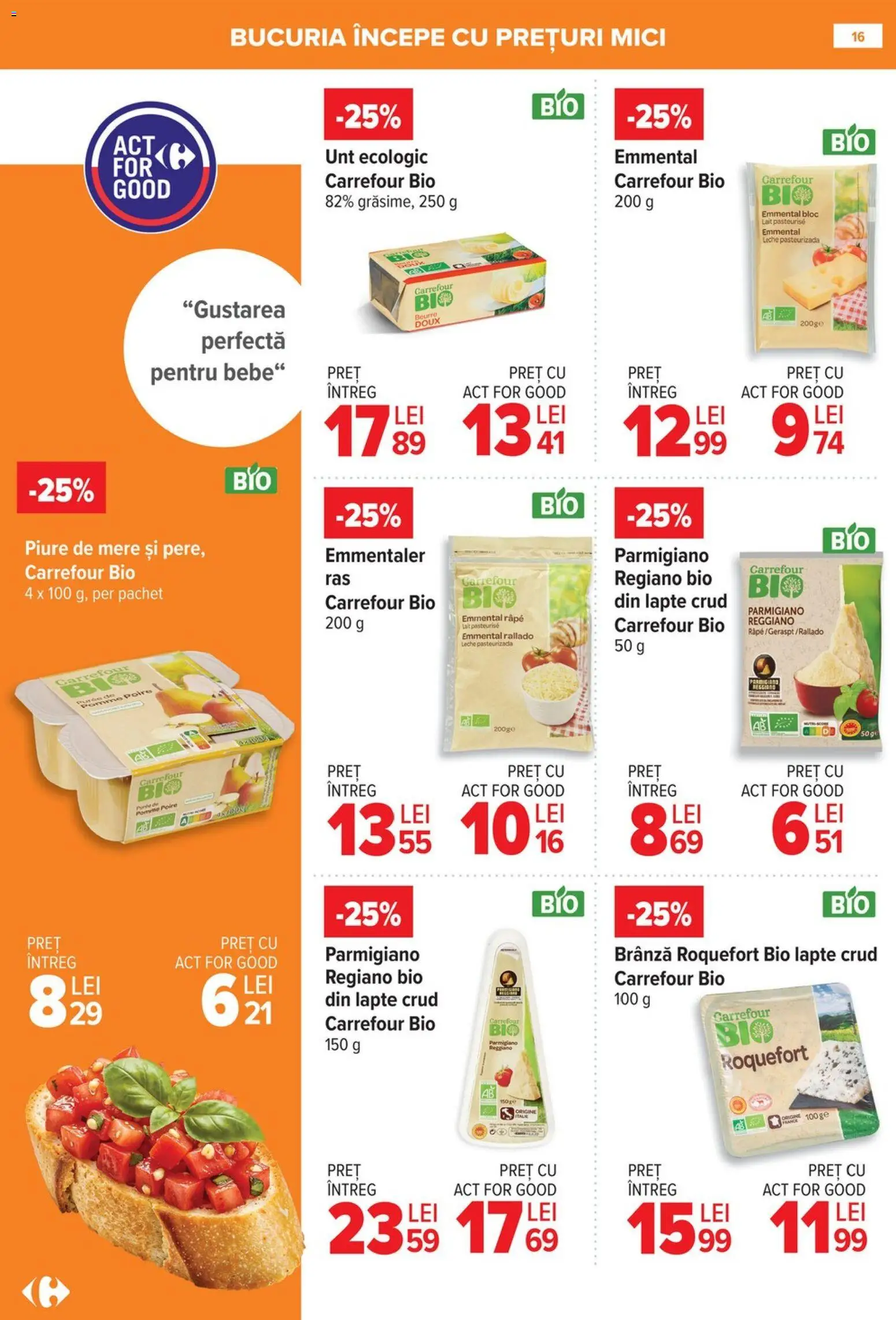 Noul catalog Carrefour – valabil de la 08.01.2026 | Pagină: 16 | Produse: Şerit ödül, Mici, Lapte, Unt