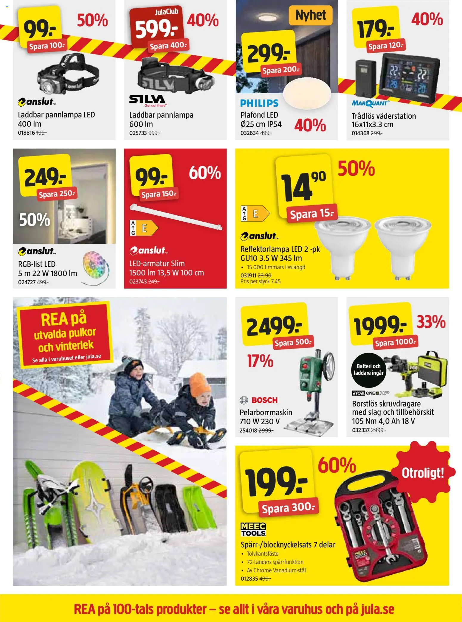 Jula reklamblad aktuell från 12.02.2026 | Sida: 3 | Produkter: Skruvdragare, Batteri, Pannlampa, Laddare