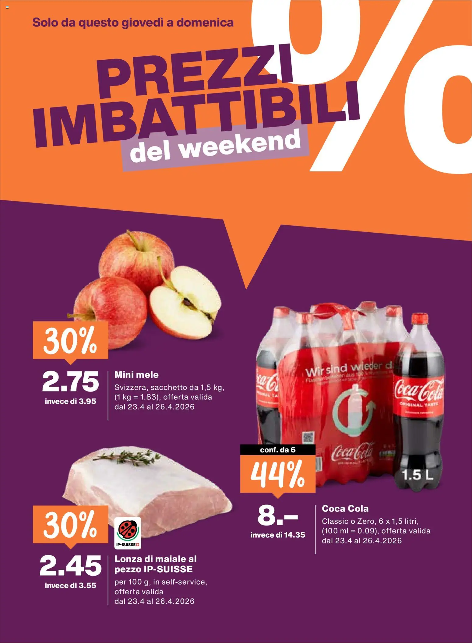 Migros aktionen IT – gültig ab 23.04.2026 | Seite: 20 | Produkte: Coca Cola, Apple