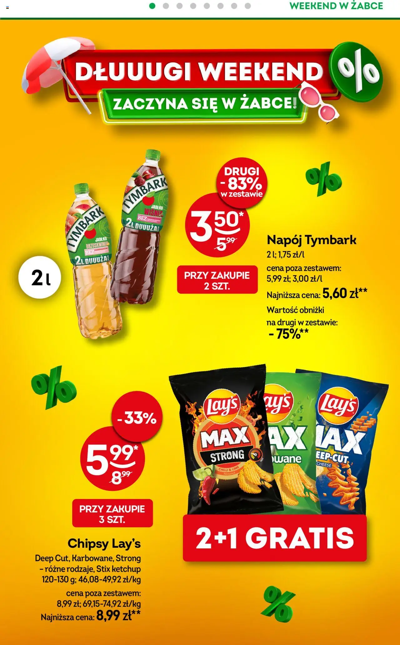 Żabka Gazetka - Weekendowe promocje od 15.08.2025 | Strona: 2 | Produkty: Brzoskwinia, Chipsy, Ketchup