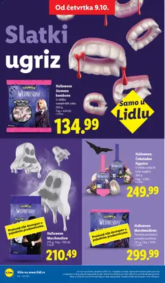 Halloween Plastična bundeva, Sa mešavinom gumenih bombona, penastih slatkiša, žvakaćih guma i tvrdih bombona 200 g - pregled Lidl kataloga - važi od 23.10.2025 | Strana: 56
