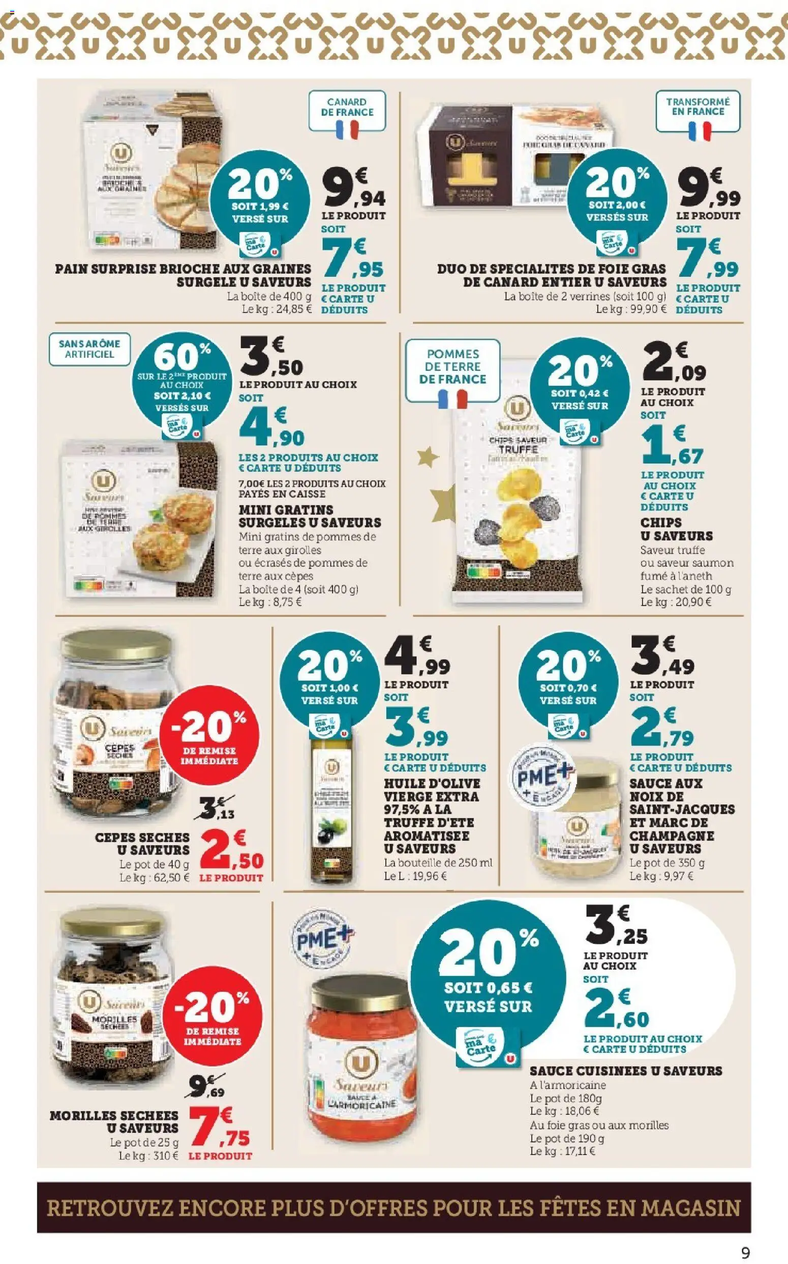 {H1} | Page: 9 | Produits: Pain surprise, Verrines, Huile, Pommes