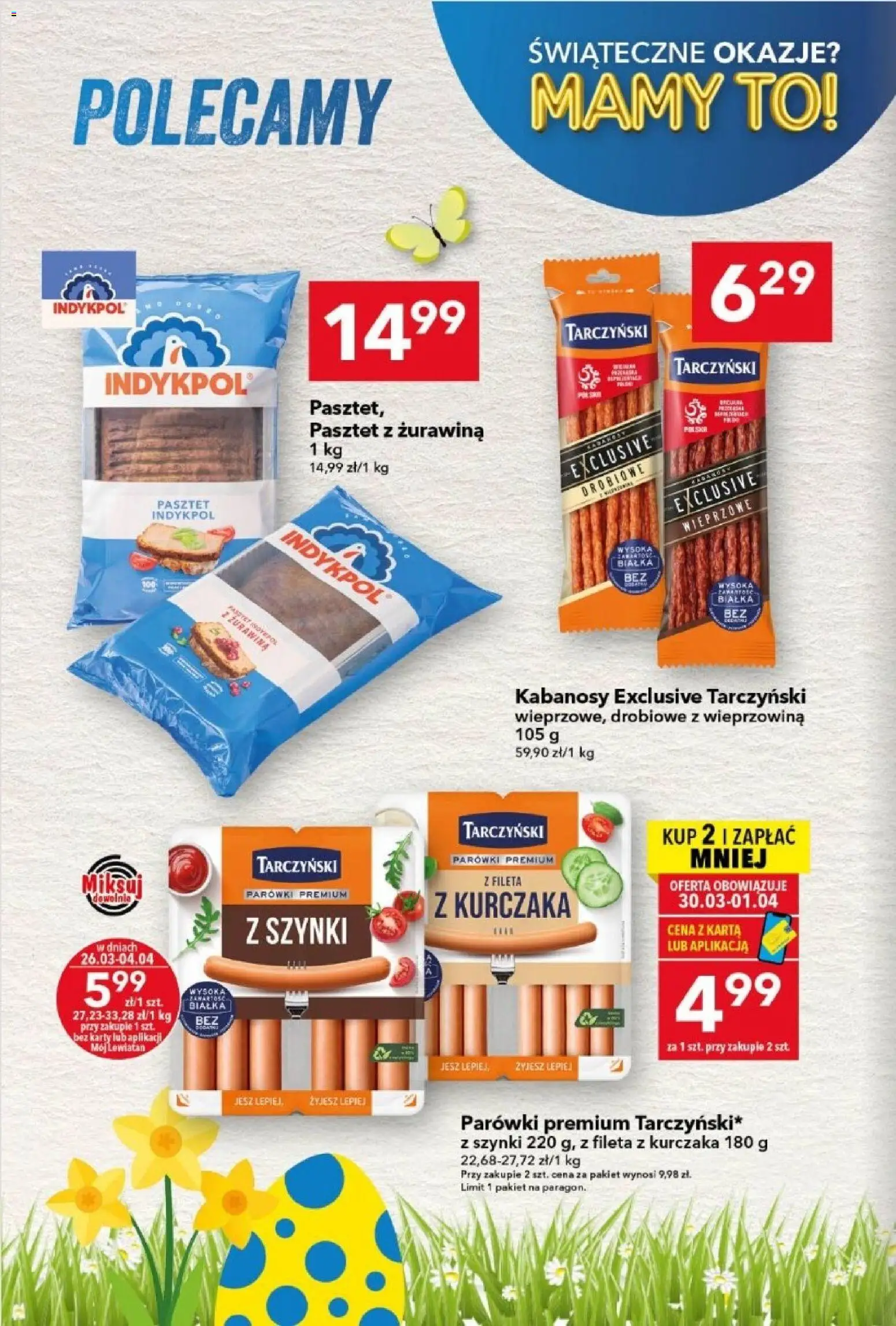 Lewiatan gazetka od 26.03.2026 | Strona: 6 | Produkty: Karta, Kabanosy, Parówki, Żurawina