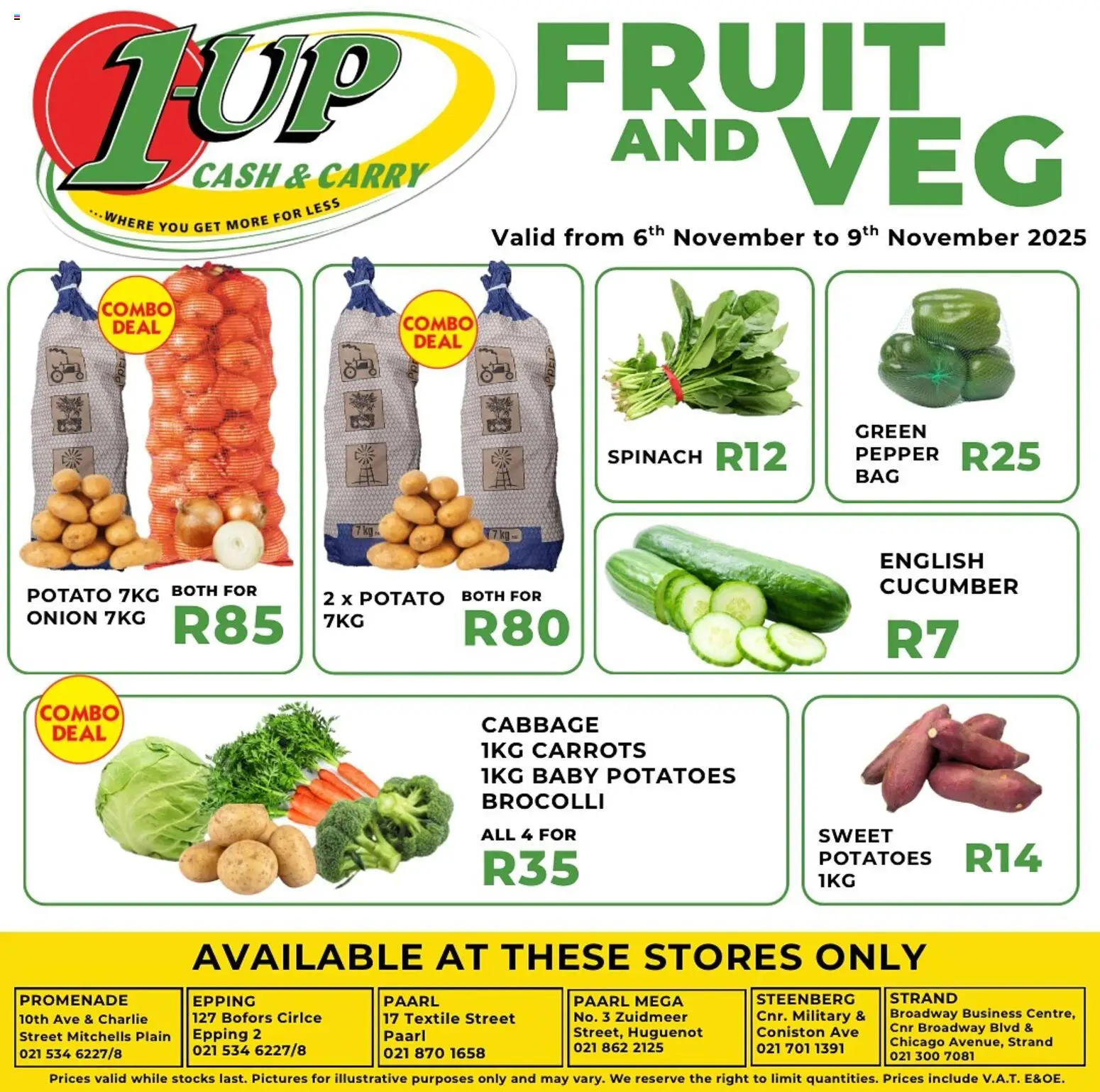 New 1UP Cash & Carry catalogue – valid from 06.11.2025 | Page: 1 | Products: Carrots, Potatoes, Fruit, Pepper