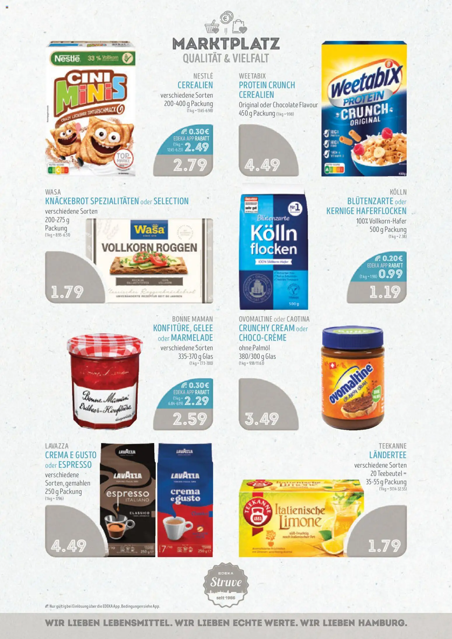 Edeka Struve Prospekt 	 – gültig ab 19.01.2026 | Seite: 12 | Produkte: Ovomaltine, Lavazza, Teekanne, Flocken