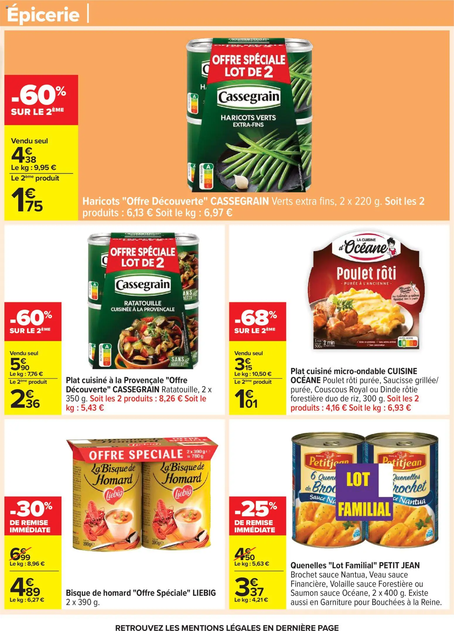 {H1} | Page: 65 | Produits: Volaille, Haricots verts, Couscous, Saumon