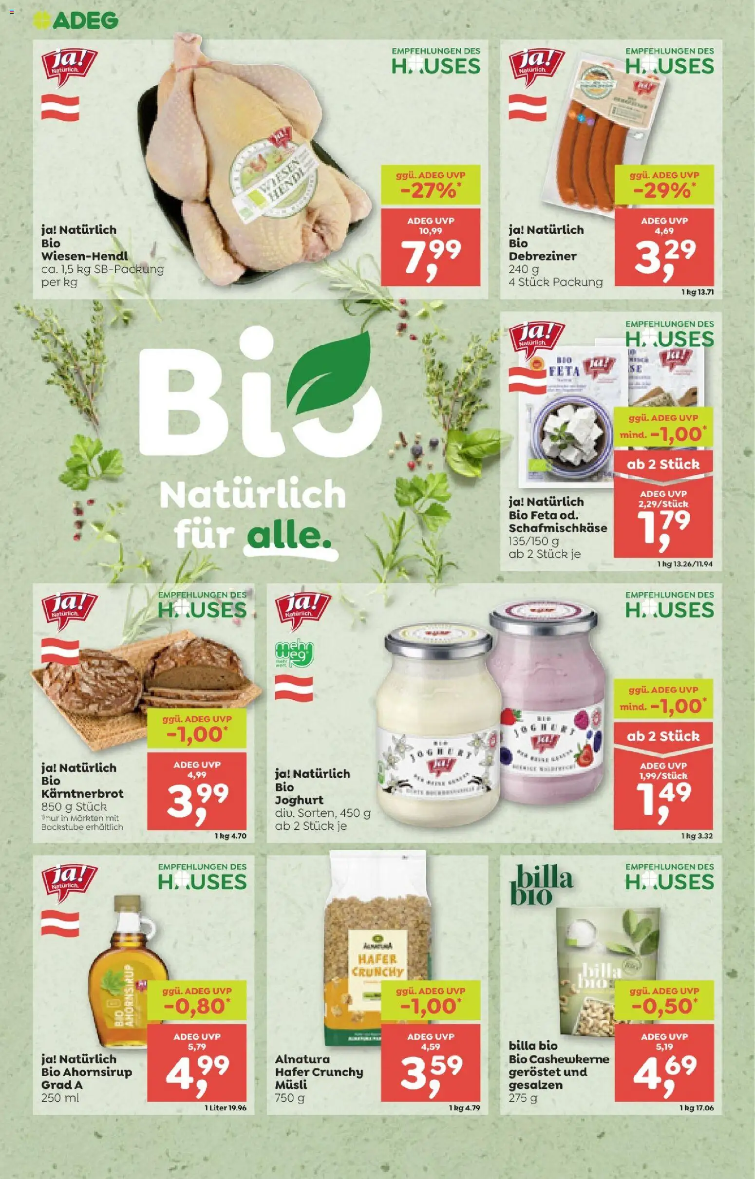 ADEG Vorarlberg gültig ab 22.01.2026 | Seite: 10 | Produkte: Joghurt