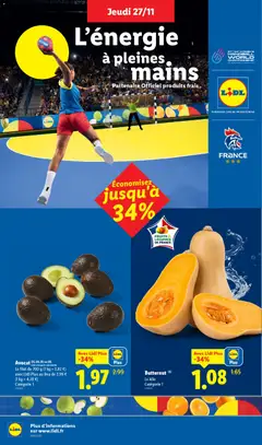 LIDL - Prévisualisation de Butternut (1), Le kilo, Catégorie 1 valide à partir de 27.11.2025 | Page: 2 | Produits: Avocat, Butternut, Thé