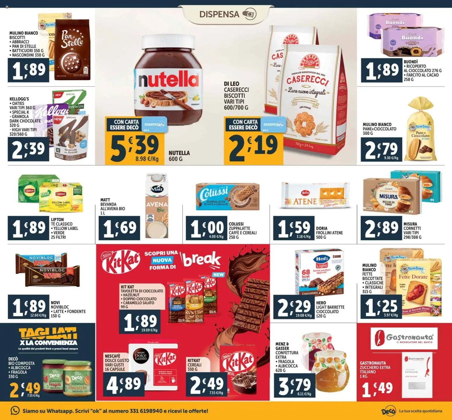 Volantino Decò del 28.10.2025 | Pagina: 11 | Prodotti: Fragole, Cereali, Latte, Frollini