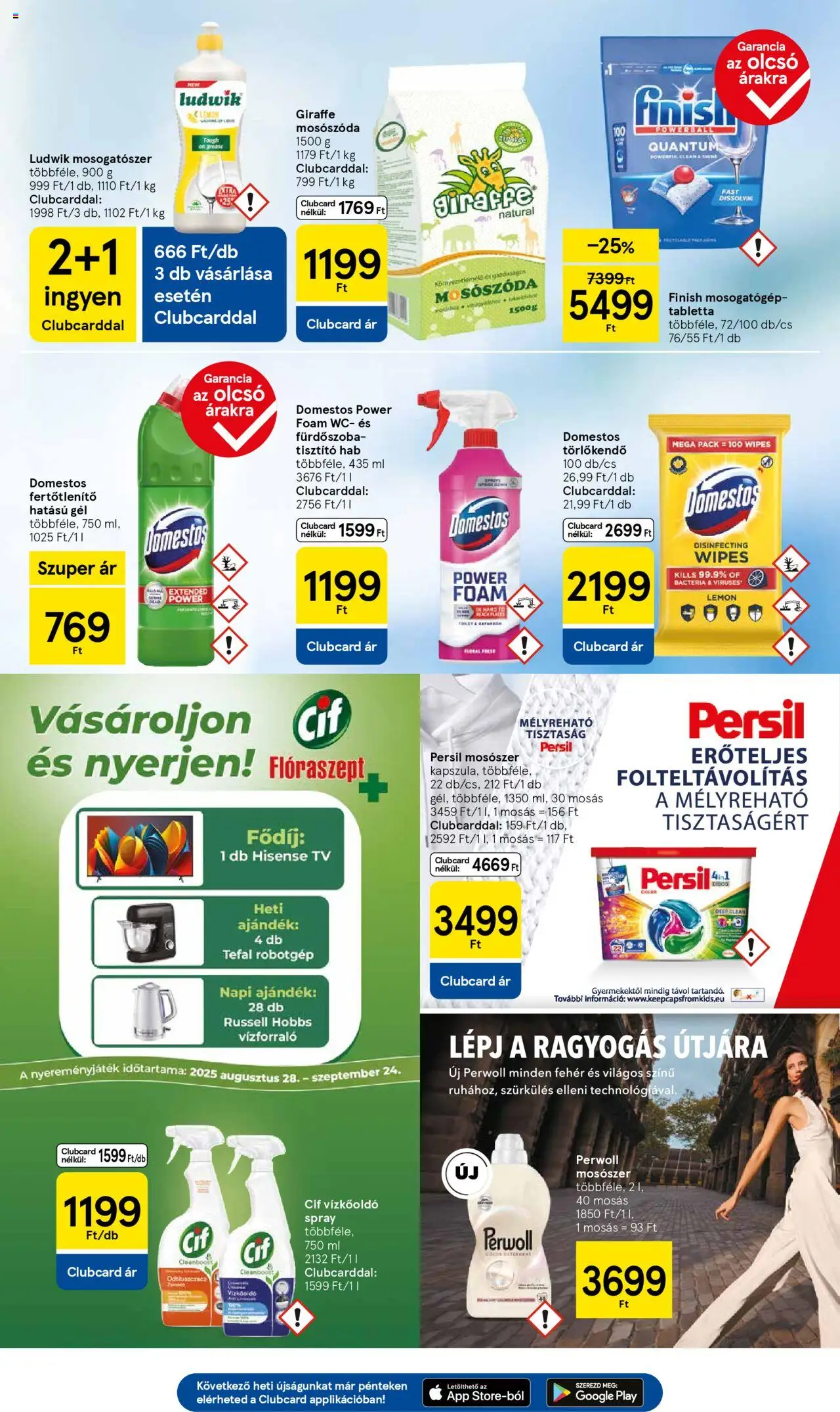 Tesco akciós ujság - amely érvényes a következő dátumtól: 28.08.2025 | Oldal: 27 | Termékek: Tefal, Törlőkendő, Mosószer, Fürdőszoba