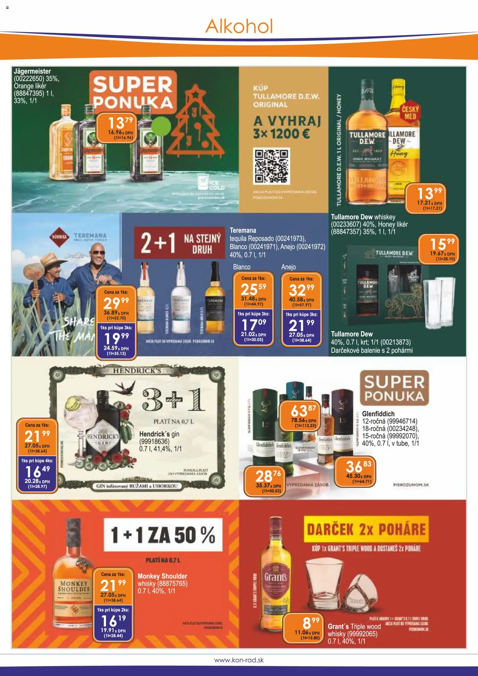 Nové KON - RAD akcie – leták je platný od 01.12.2025 | Strana: 9 | Produkty: Jägermeister, Whisky, Tequila, Tullamore Dew