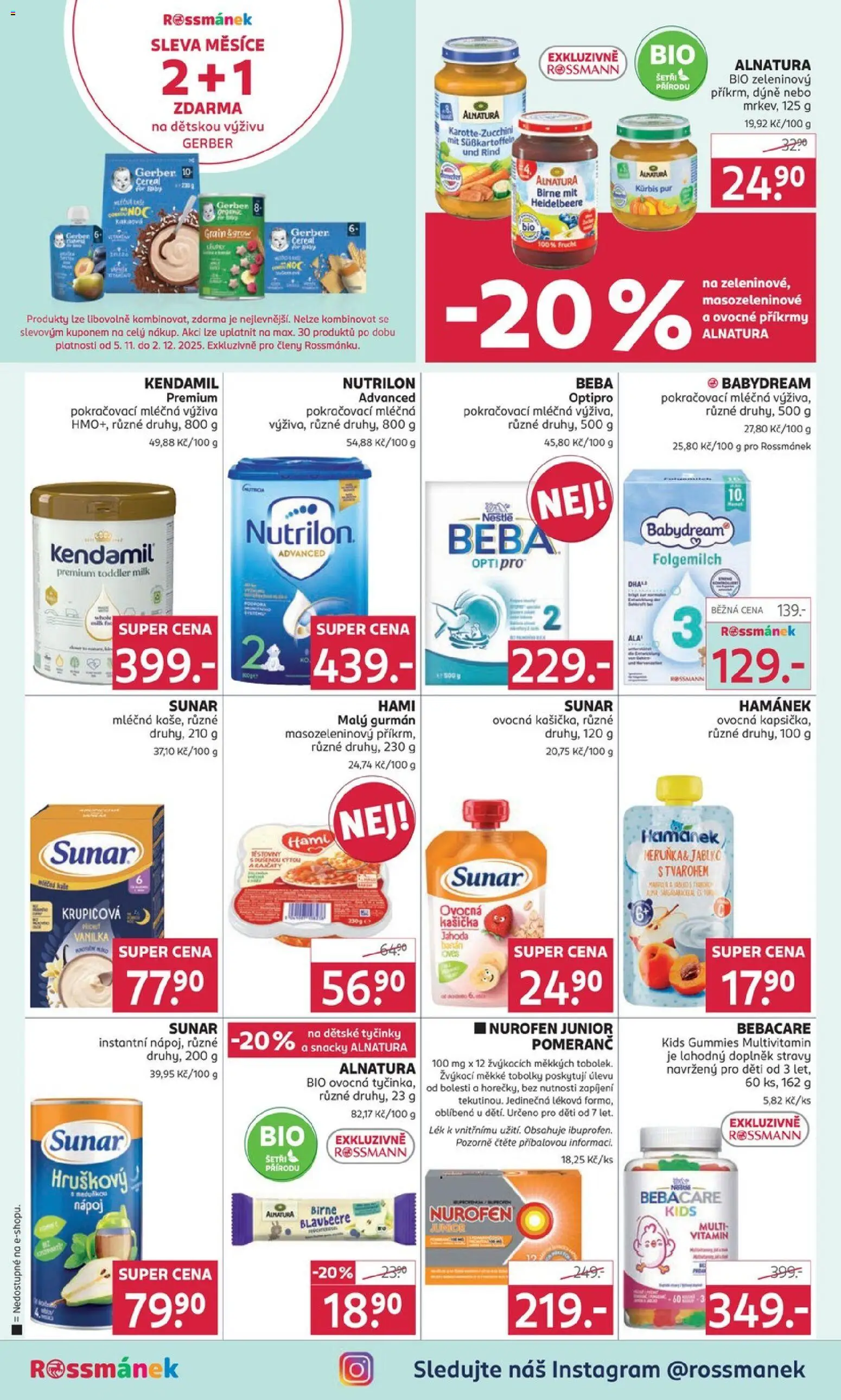 Rossmann Black Friday od 19.11.2025 | Strana: 18 | Produkty: Babydream, Dýně, Hami, Nutrilon