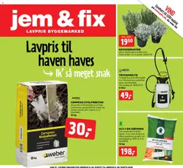 Jem & fix - Tilbudsavis uge 13 plus gyldig fra 22.03.2026