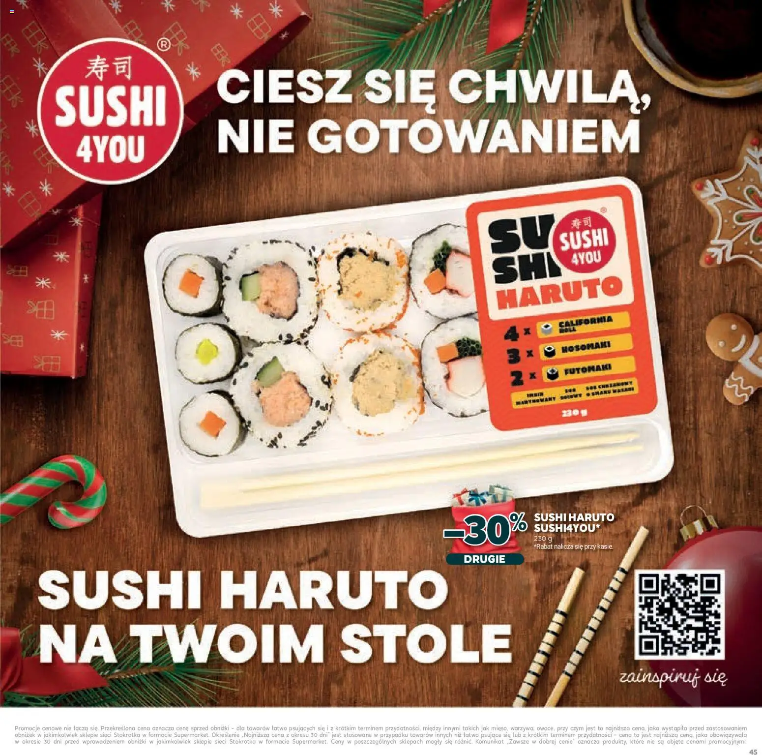 Stokrotka Gazetka - Mikołajki od 20.11.2025 | Strona: 45 | Produkty: Stokrotka, Sushi