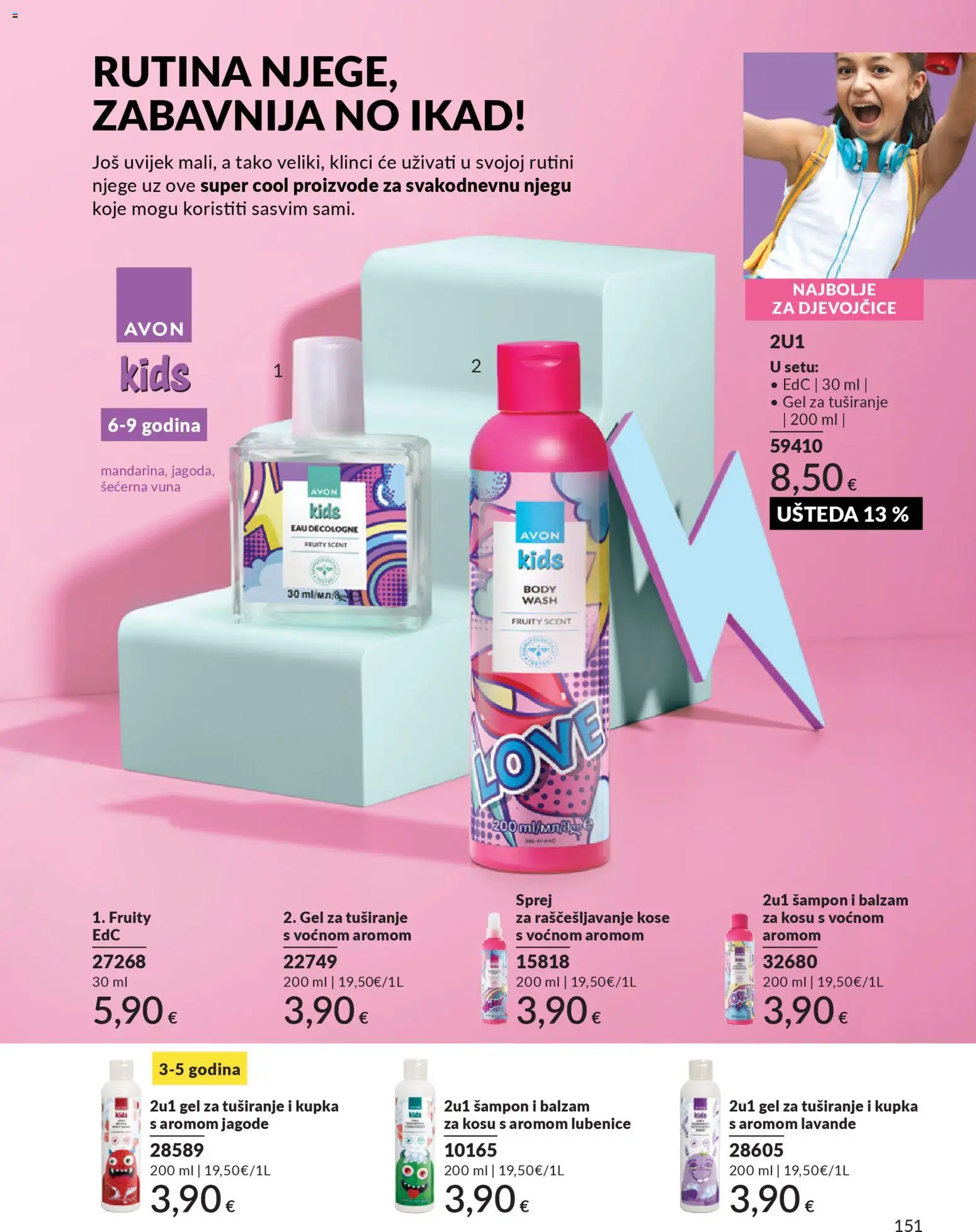 Avon katalog | vrijedi od 28.02.2026 | Stranica: 155 | Proizvodi: Sprej za rasčešljavanje kose, Šampon, Gel za tuširanje, Jagode