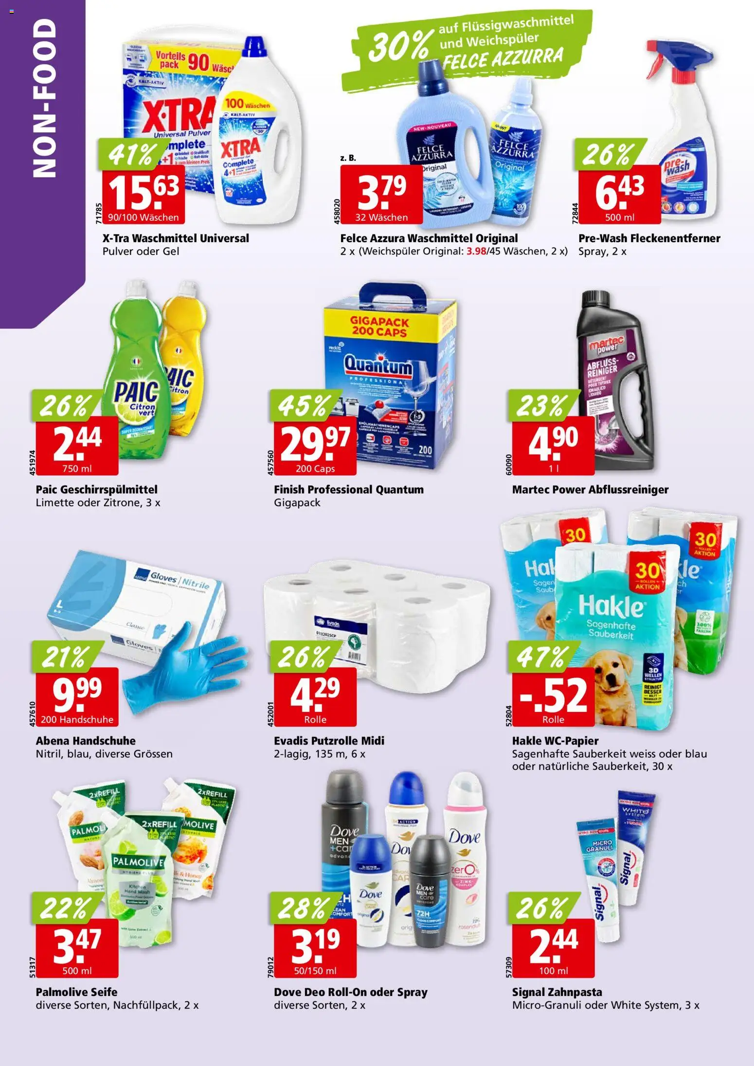 Aligro Aktionen – gültig ab 12.01.2026 | Seite: 30 | Produkte: Seife, Zahnpasta, Weichspüler, Handschuhe