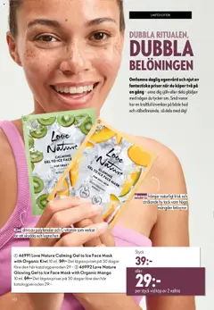 Love Nature Calming Gel to Ice Face Mask with Organic Kiwi, 10 ml face mask with organic kiwi. - Förhandsvisning av reklamblad från butik Oriflame aktuell från 08.10.2025 | Sida: 142