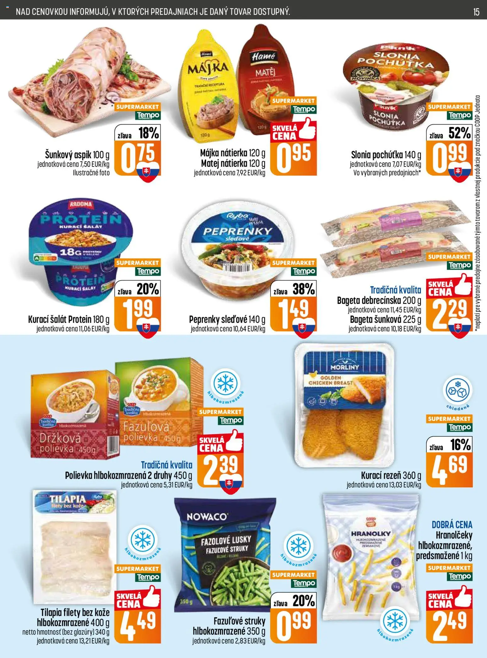 Nové COOP Jednota akcie – leták je platný od 29.01.2026 | Strana: 15 | Produkty: Protein, Ryba, Šalát