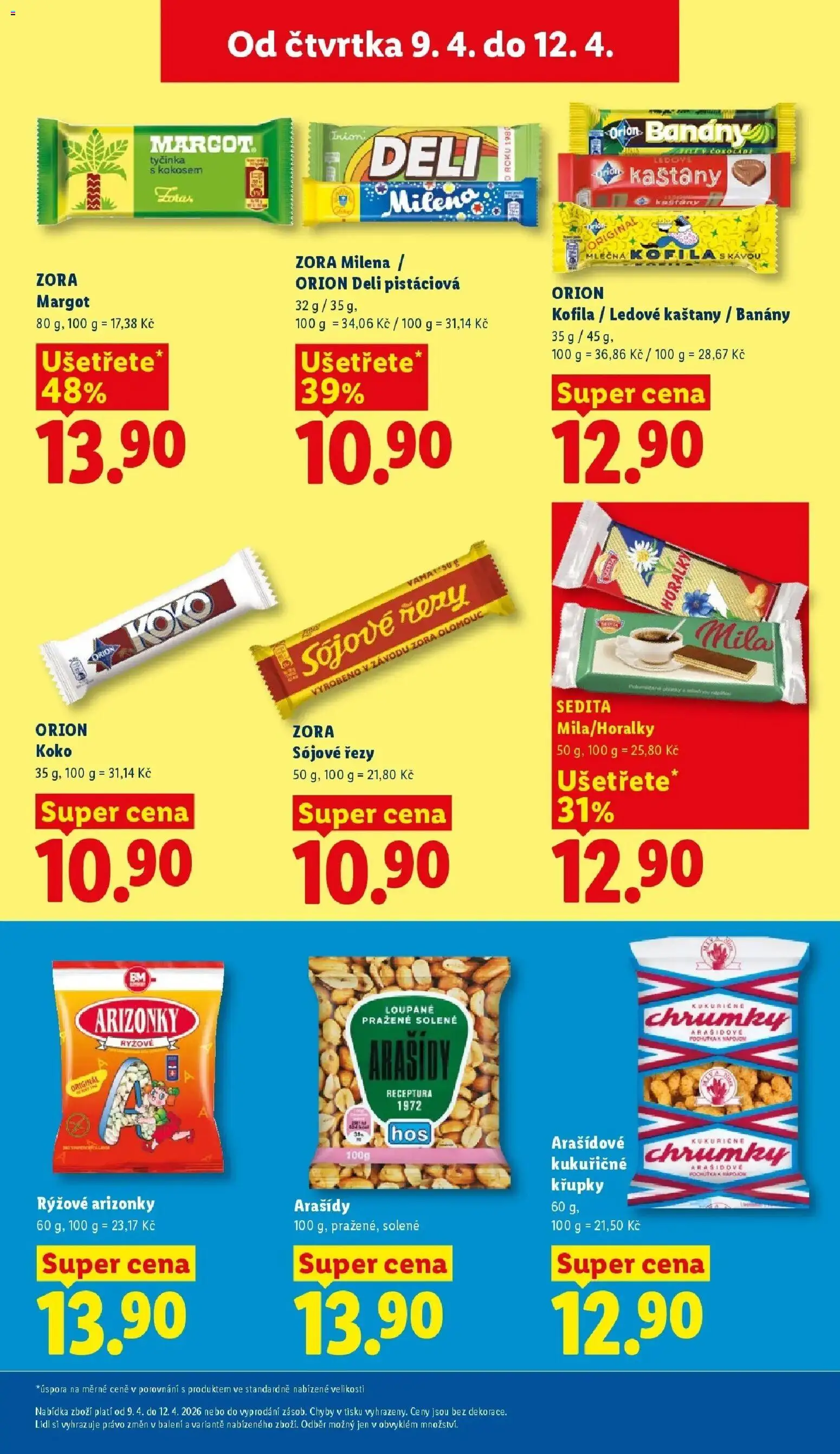 Lidl aktuální leták od 09.04.2026 | Strana: 15 | Produkty: Banány, Ledové kaštany, Kofila, Křupky