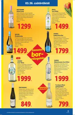 Lidl akciós újság - amely érvényes a következő dátumtól: 26.03.2026 | Oldal: 31 | Termékek: Szőlő, Sárgabarack, Bor, Cukor