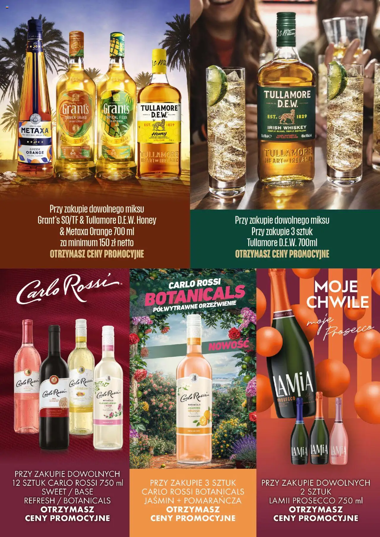 Eurocash Gazetka - Katalog Alkoholowy od 01.08.2025 | Strona: 34 | Produkty: Grant's, Metaxa, Prosecco, Carlo Rossi