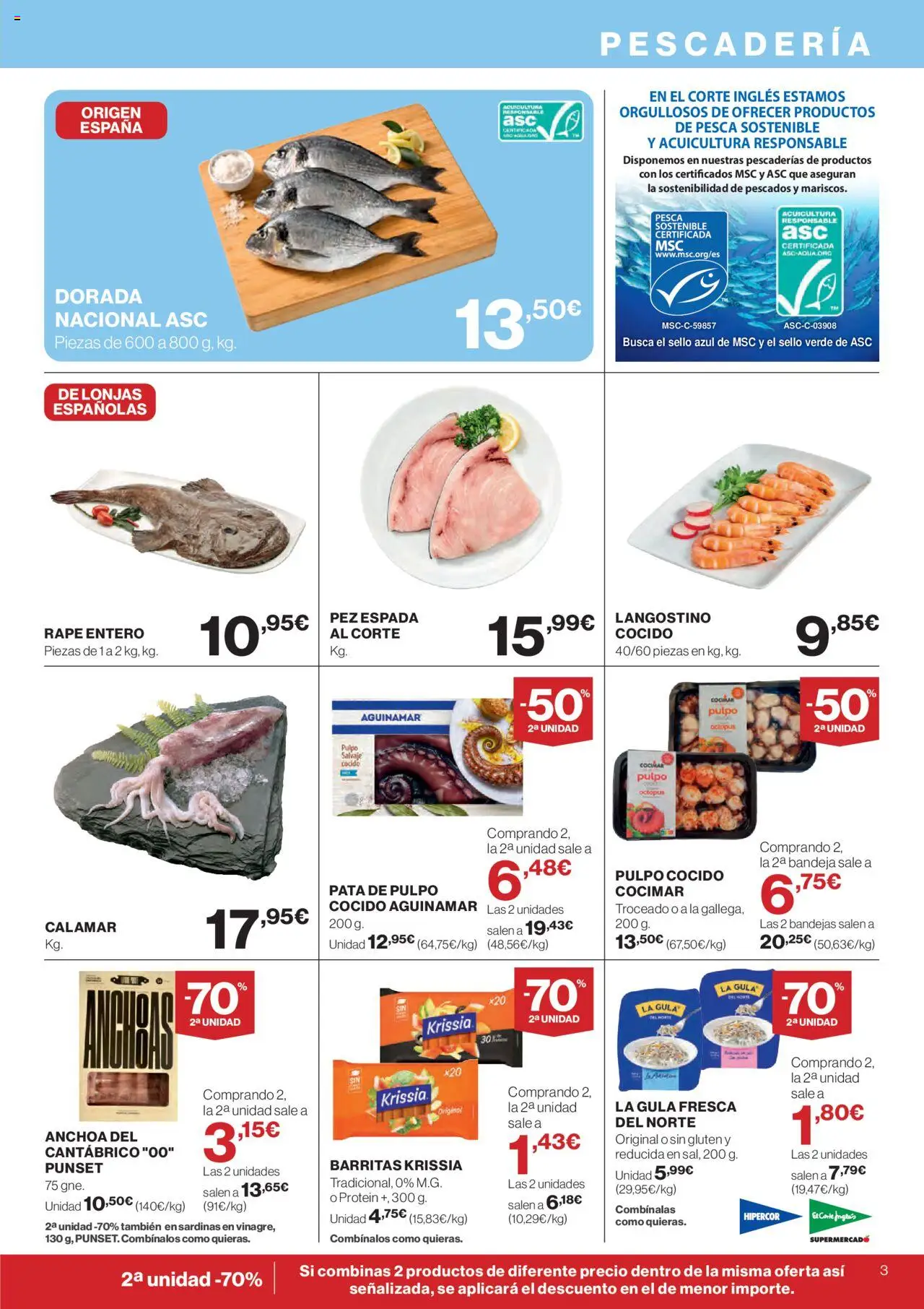 Hipercor catálogo │ válido desde el 19.06.2025 | Página: 3 | Productos: Anchoa, Bandeja, Langostino