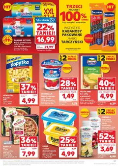 Kaufland gazetka od 13.08.2025 | Strona: 17 | Produkty: Jogurt pitny, Kabanosy, Szynka, Pizza