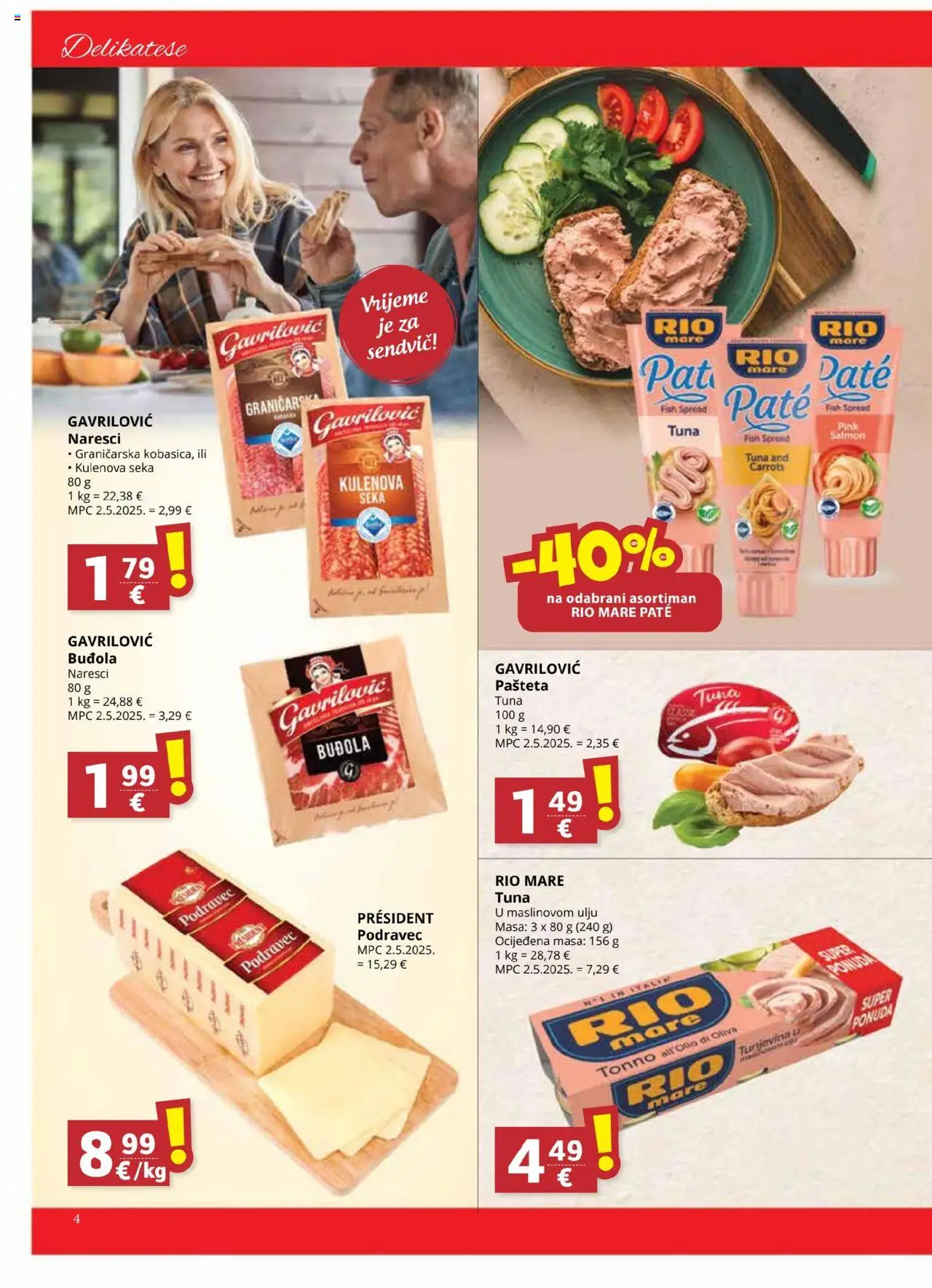 Ribola katalog | vrijedi od 20.08.2025 | Stranica: 4 | Proizvodi: Rio Mare, Buđola, Pašteta, Tuna