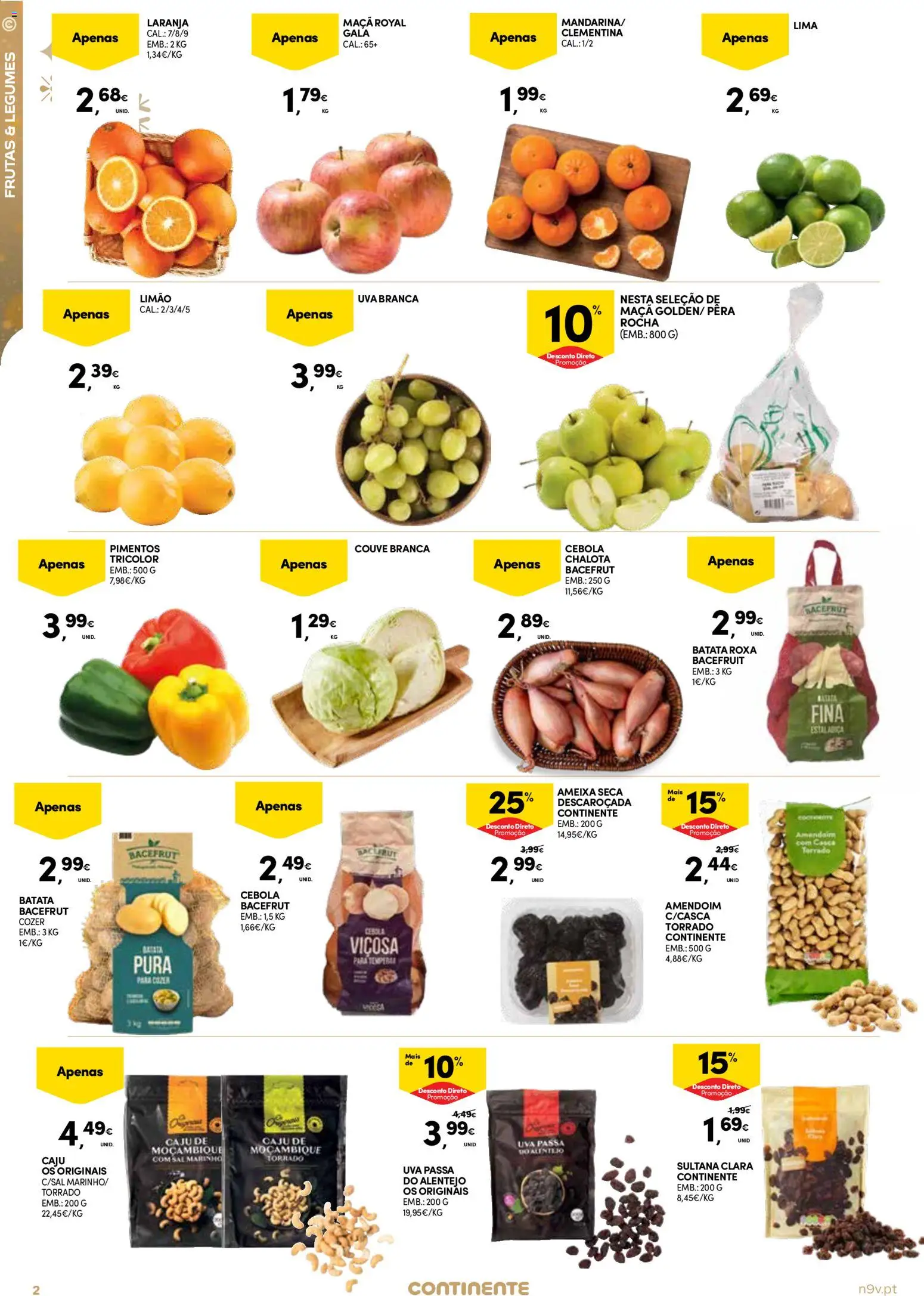 Continente - Açores: Fim de Ano │ válido de 26.12.2025 | Página: 2 | Produtos: Batata, Sal, Cebola, Couve