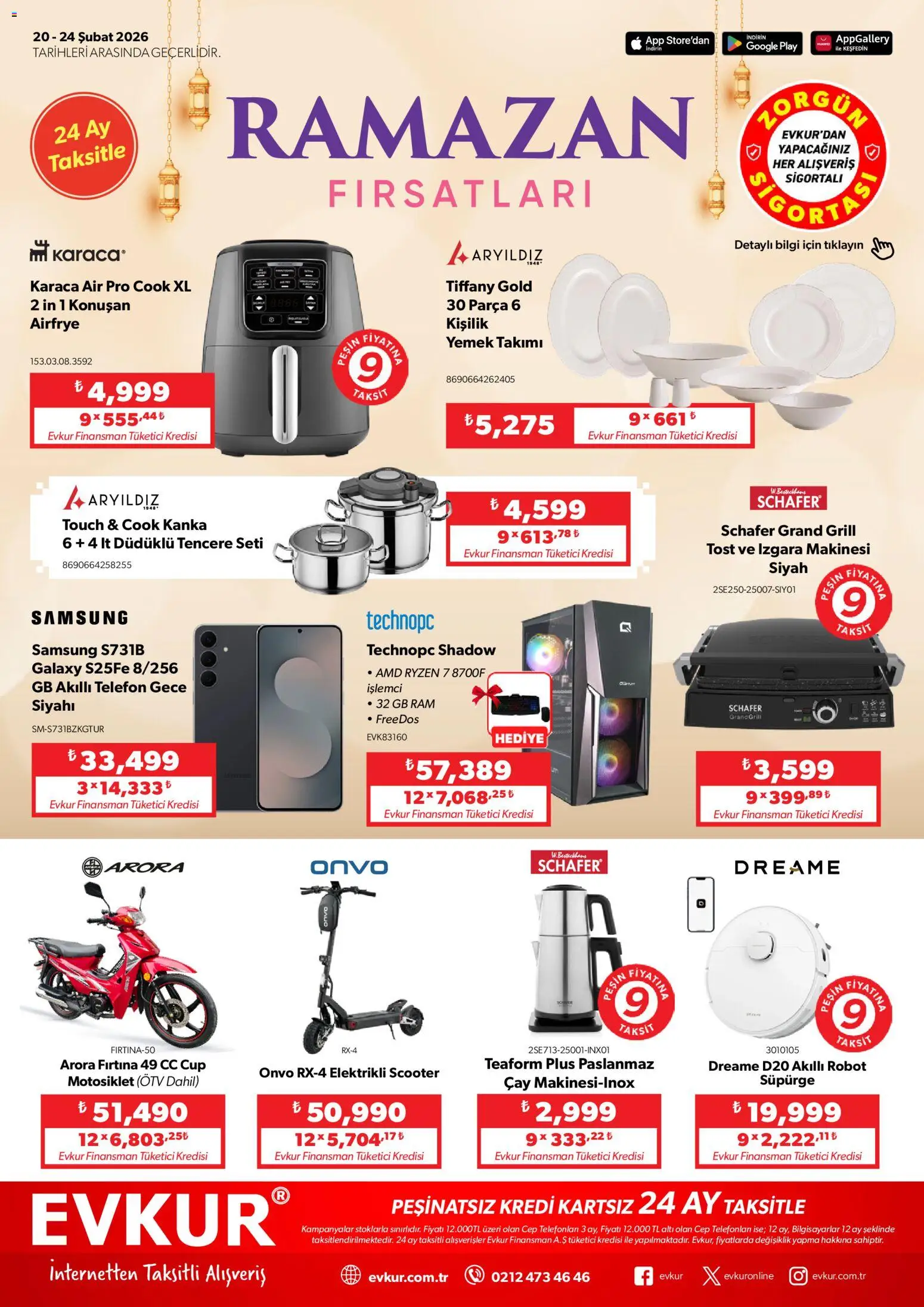 Evkur Katalog - 20.02.2026 tarihinden itibaren geçerlidir | Sayfa: 1 | Ürünler: Tencere seti, Yemek takımı, Çay, Telefon
