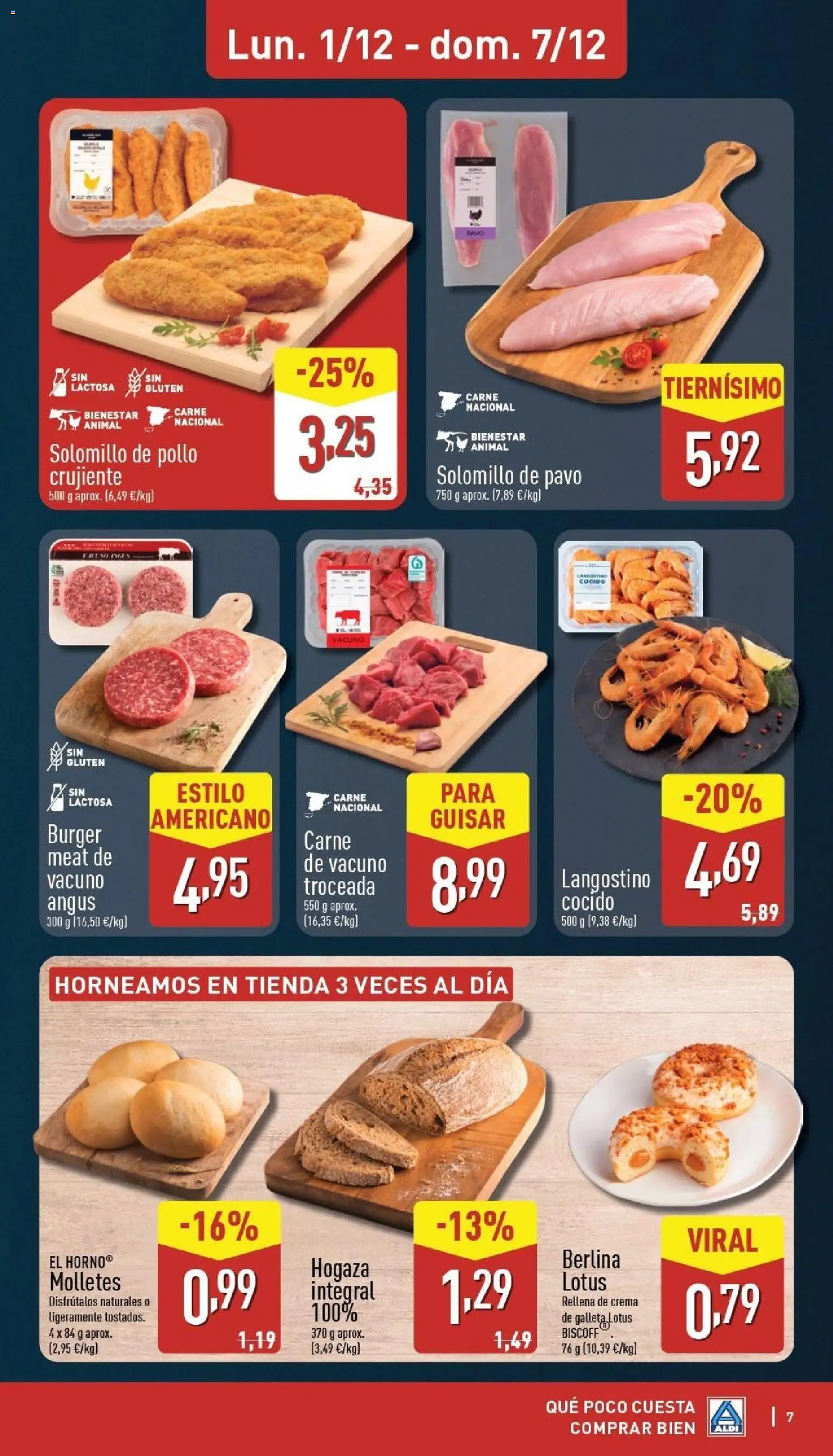 Aldi folleto Canarias │ válido desde el 01.12.2025 | Página: 7 | Productos: El horno, Crema, Horno, Langostino