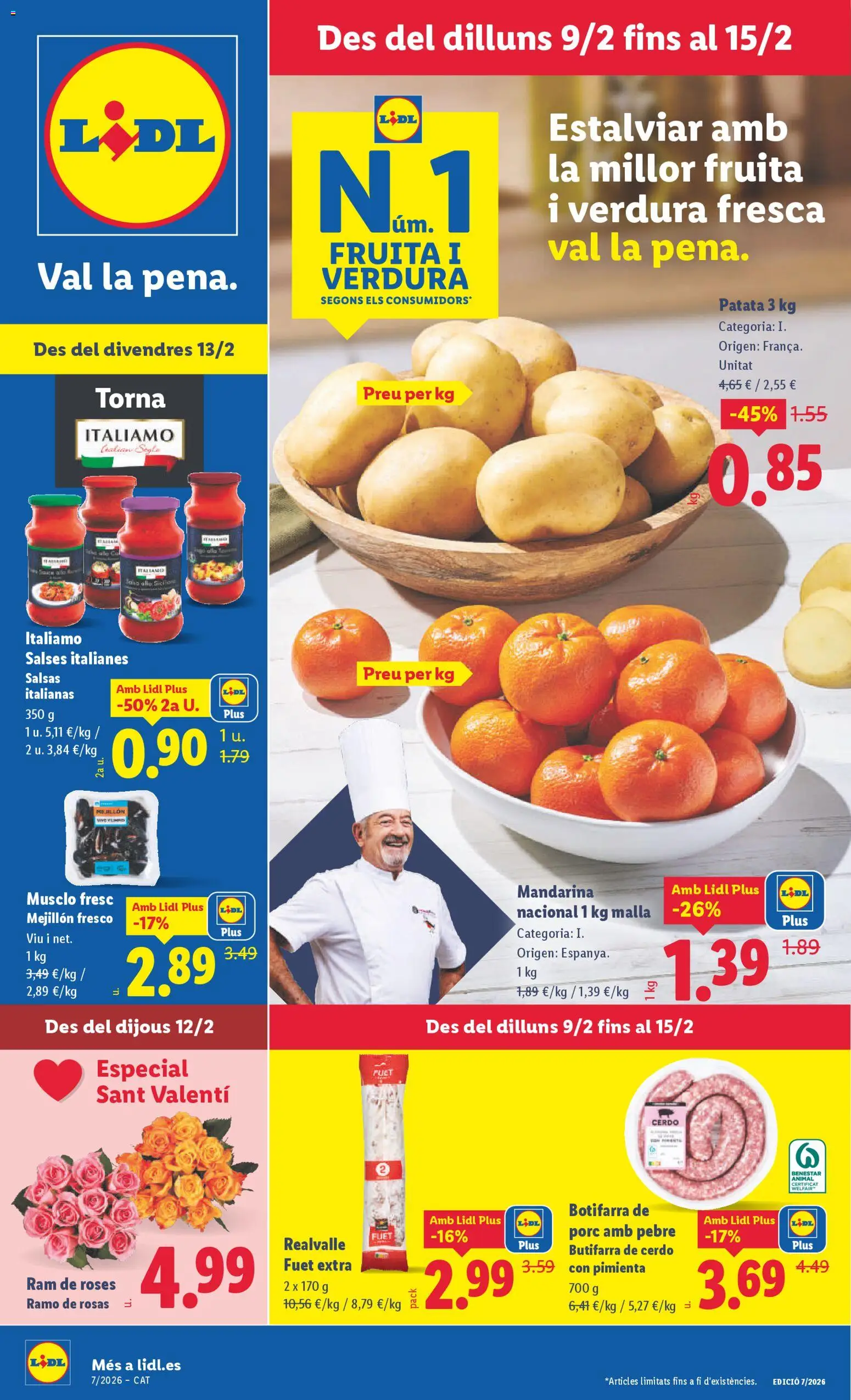 Lidl folleto │ válido desde el 09.02.2026 | Página: 1 | Productos: Cerdo