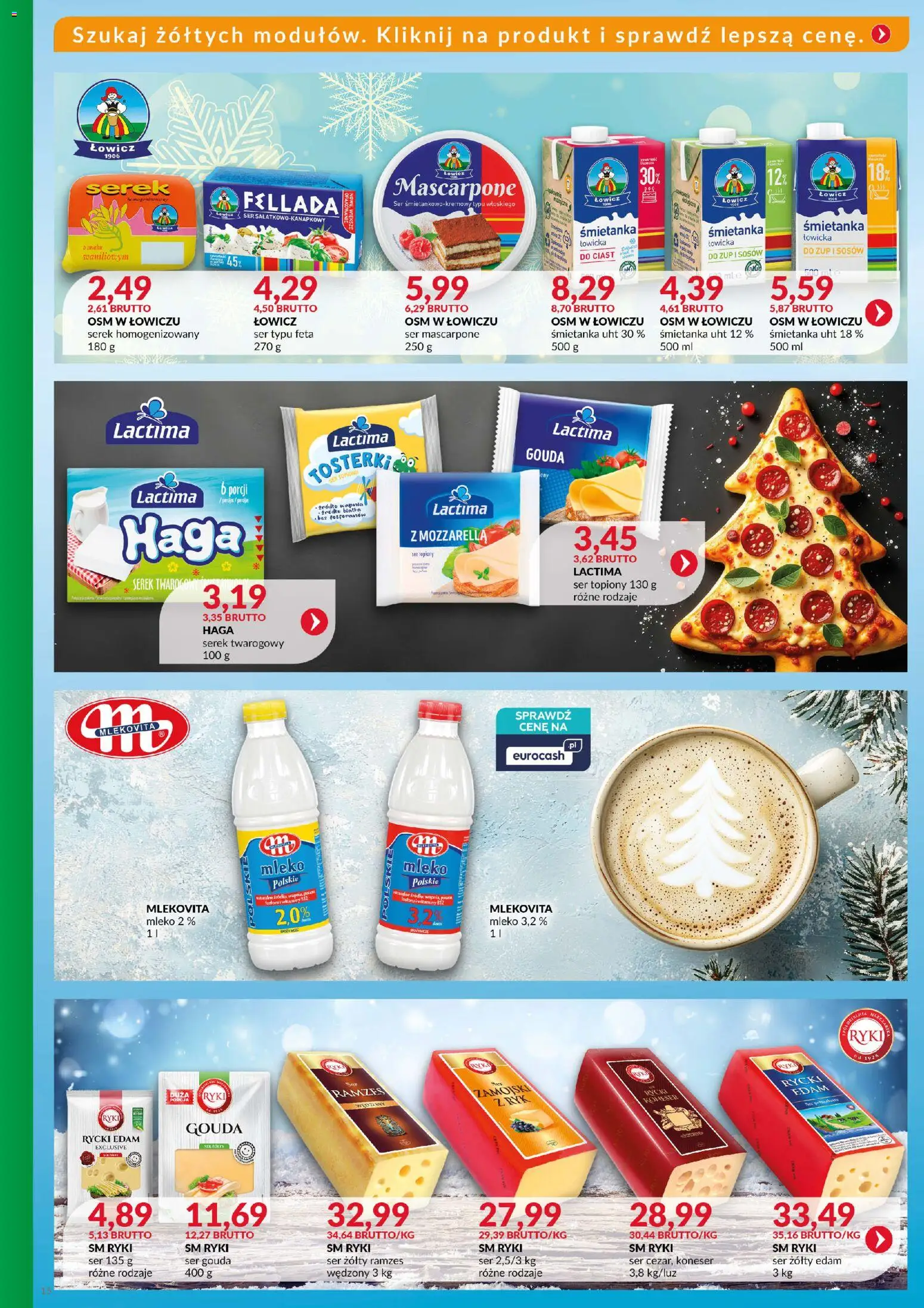Eurocash Gazetka - Katalog Artykułów Spożywczych od 16.11.2025 | Strona: 14 | Produkty: Ser topiony, Serek homogenizowany, Mascarpone, Mozzarella