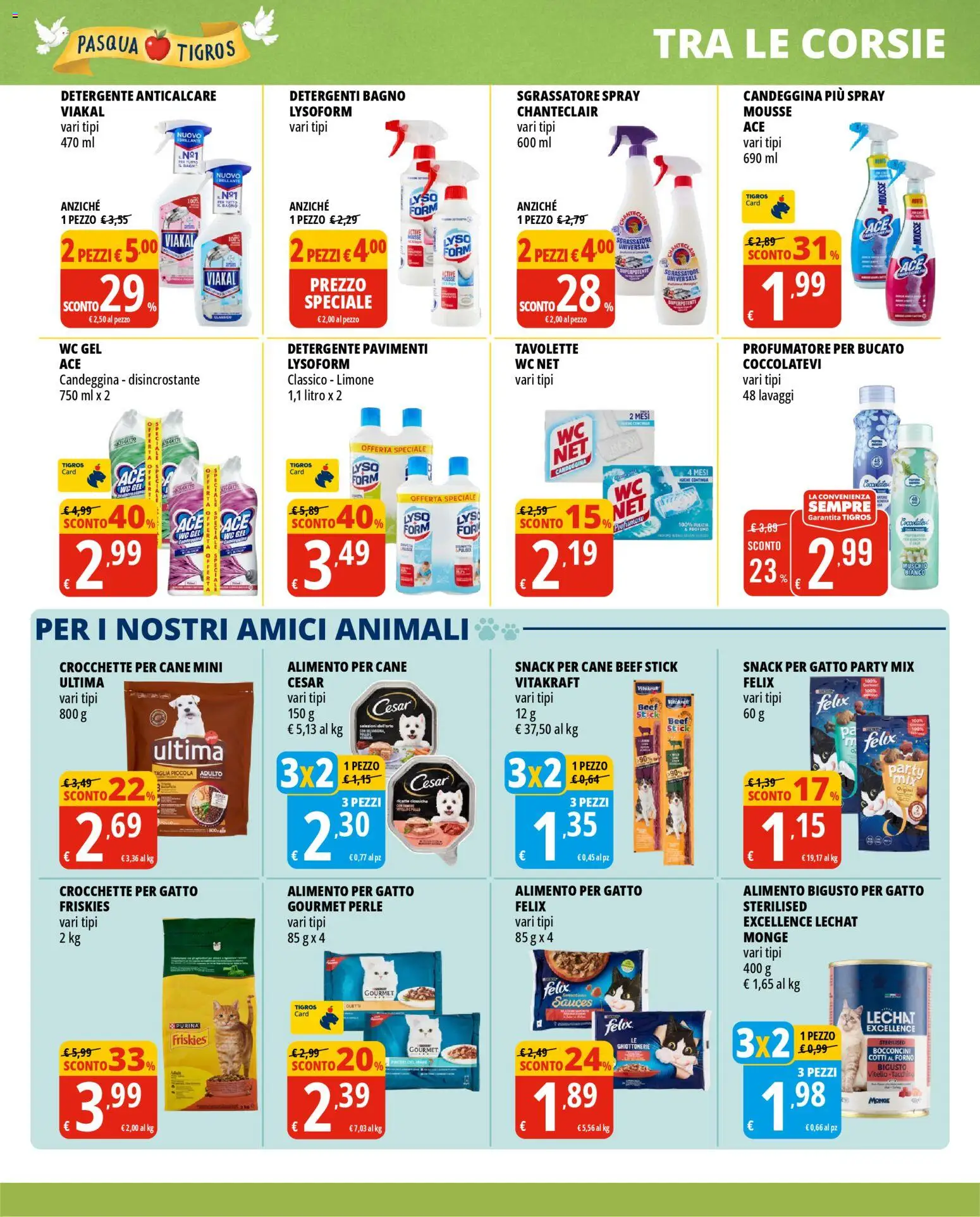 Volantino Tigros del 24.03.2026 | Pagina: 31 | Prodotti: Detergente, Candeggina, Anticalcare, Letto